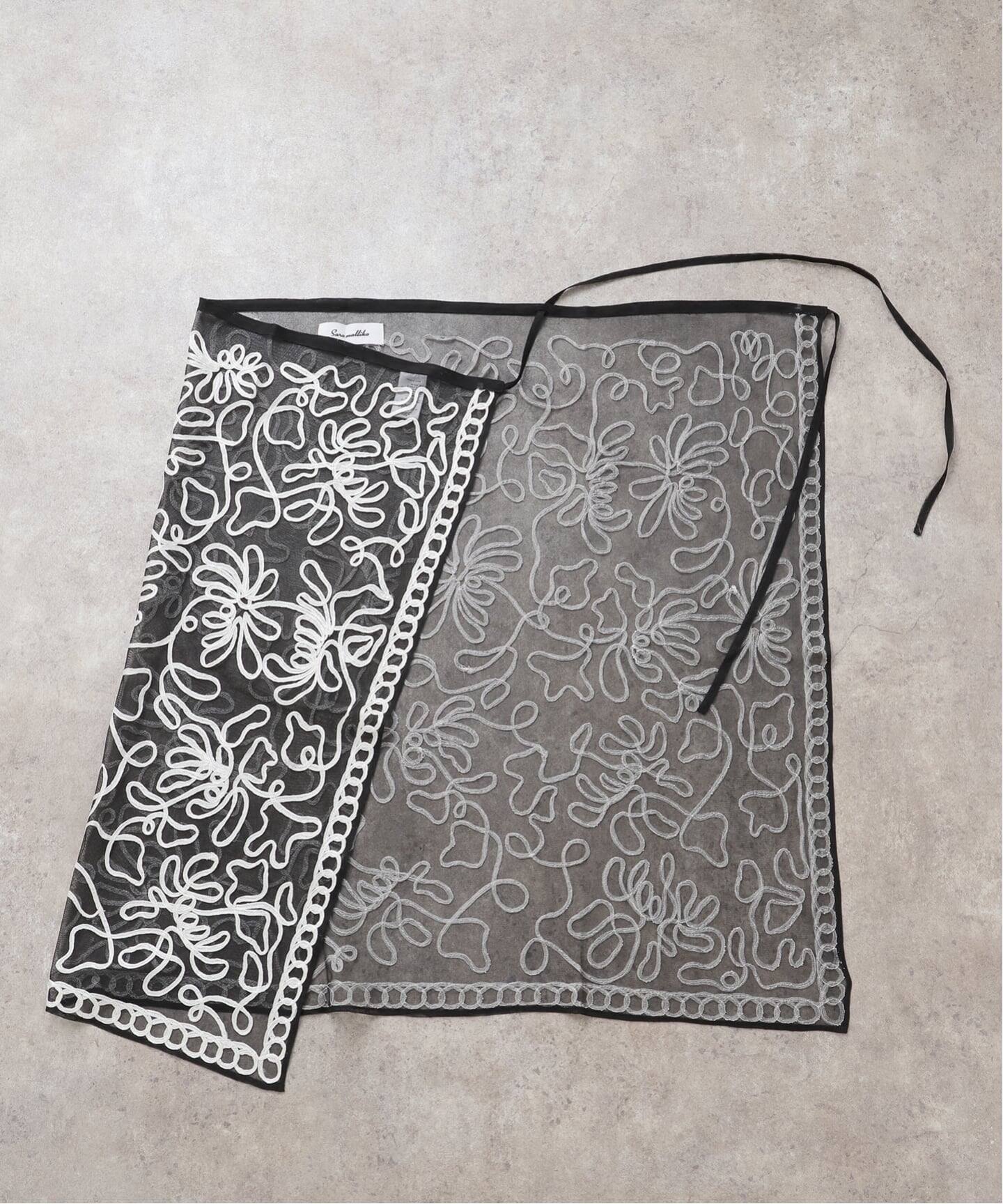 SARA MALLIKA TULLE TAPE EMBROIDERY WRAP 020352SF2：スカート