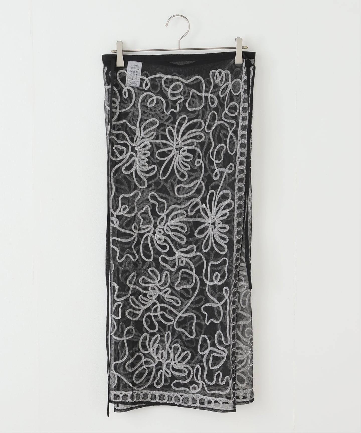 スカート sara mallika EMBROIDERY WRAP SKIRT Sara Mallika Tulle Tape Embroidery Wrap Skirt | KOKO