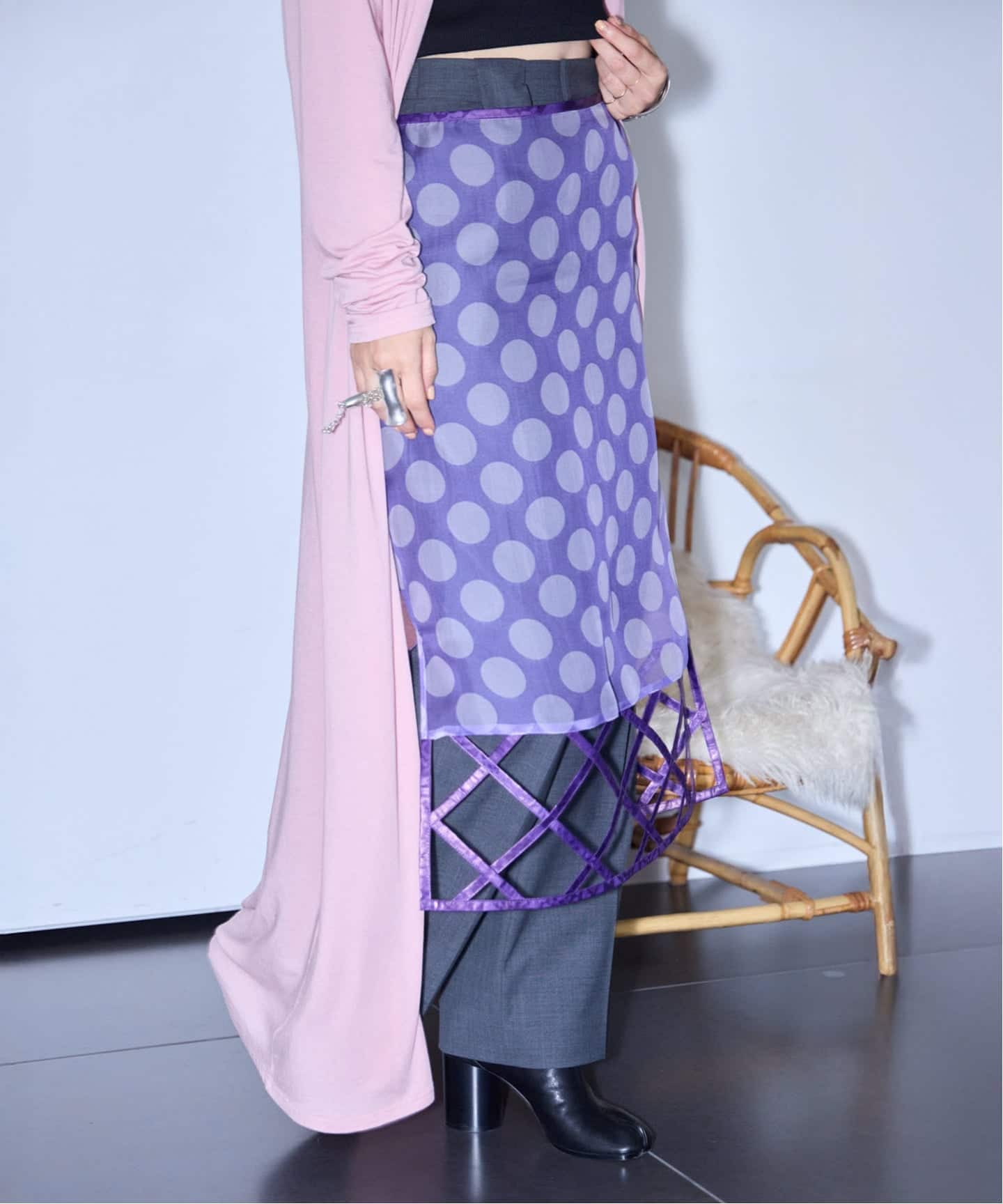 SUPER YAYA SKIRT LOZENGES SK06-LOZ-AW25：スカート