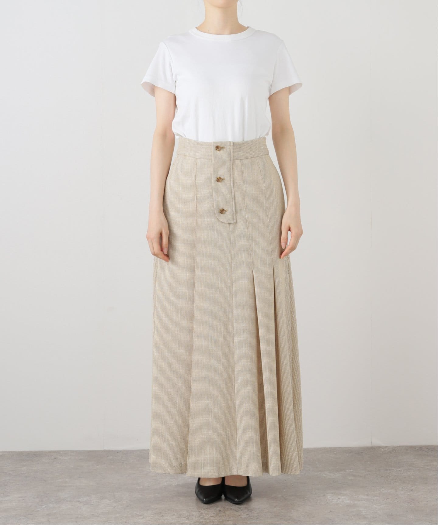 MIOSMOKEY KARAMI PLEATED SKIRT 251SK001-A：スカート（その他