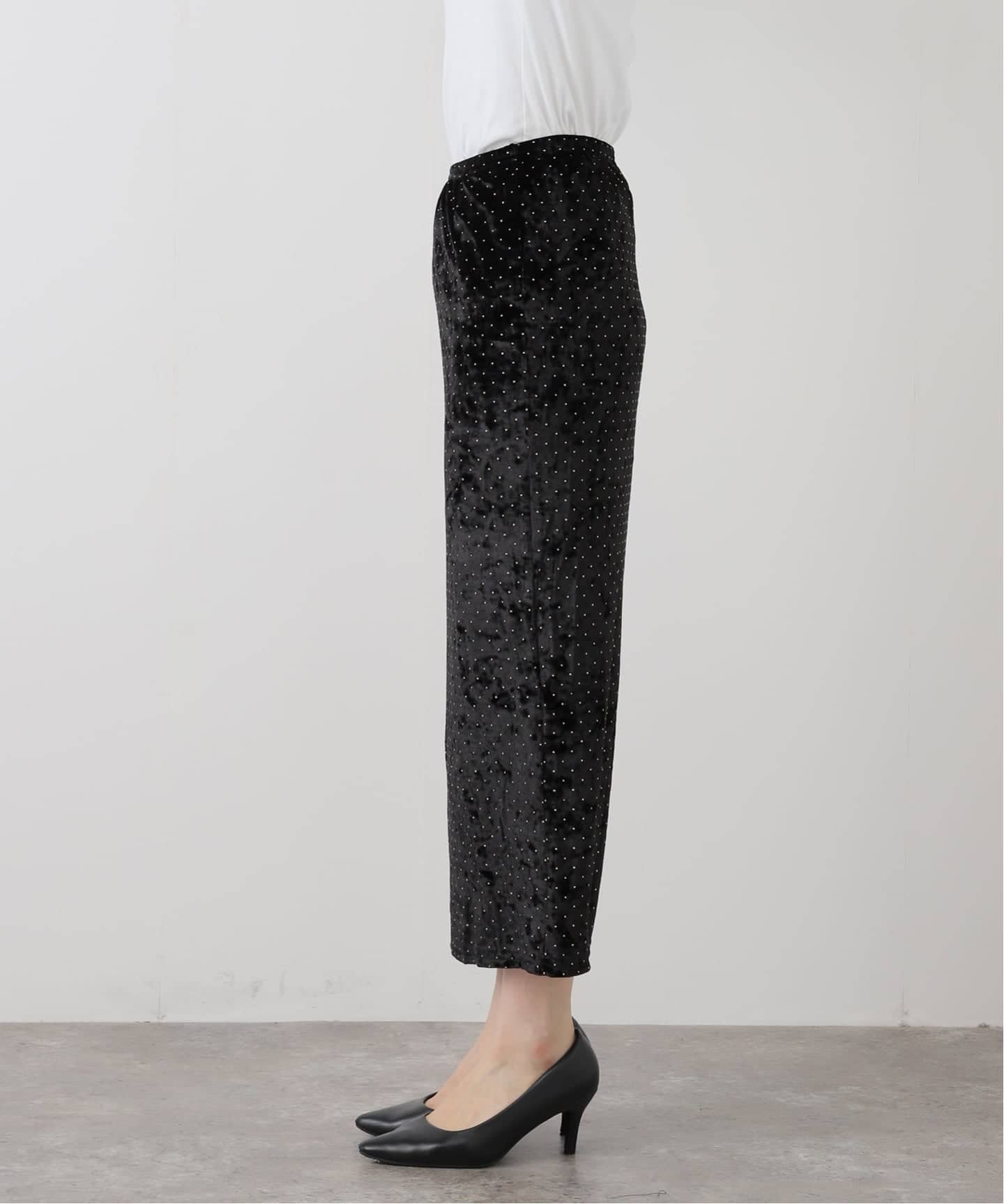 SIMONE WILD STUD VELVET LOW-WAIST LONG スカート（ロング