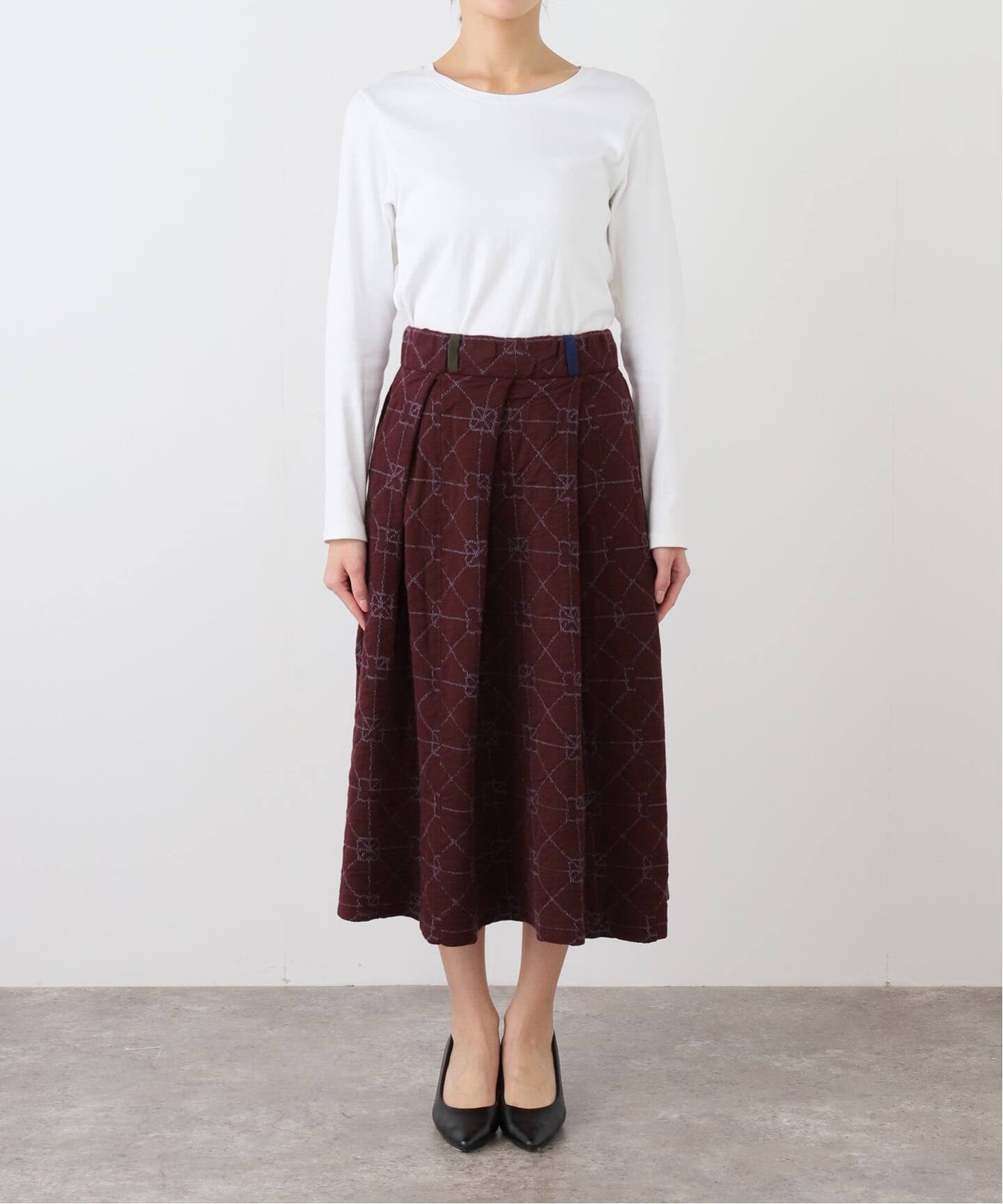 YANYAN MIDI BOX PLEAT SKIRT YYW251122：スカート（ロング・マキシ丈