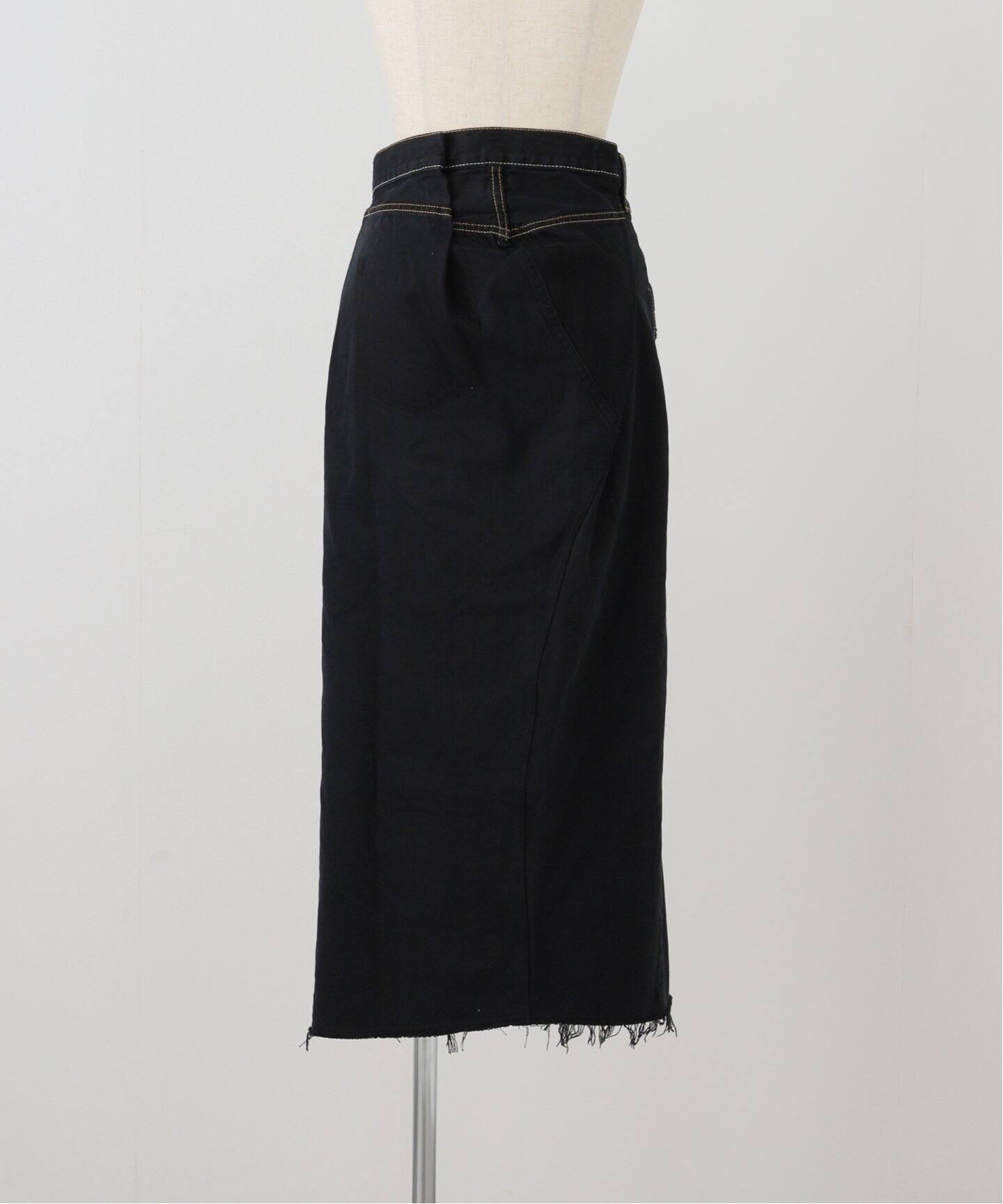 QUIITO I LINE SLIT SK デニムスカート QUIITO 別注 I LINE SKIRT Q25S-S007CS：デニムスカート（ロング