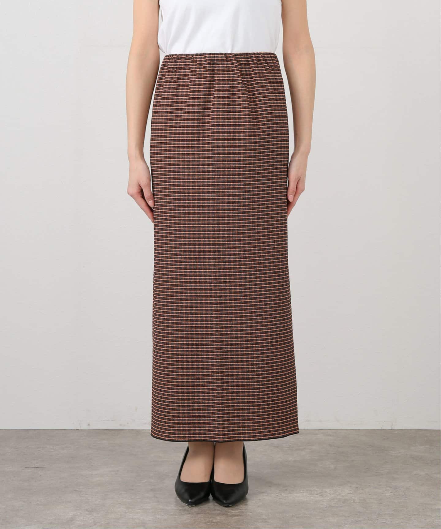 【CIDER】ミッドライズ シャーリング マキシ スカート ※送関込 B:MING by BEAMS (B:MING by BEAMS) Side Shirring Skirt (S-M