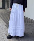 ≪予約≫カットワークレースティアードスカート
