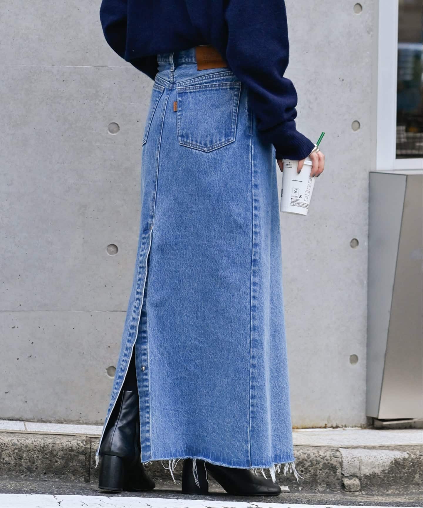 アウトドアプロダクツ　デニムスカート 38 ≪追加2 予約≫ULTデニムスリットリーンスカート（デニム