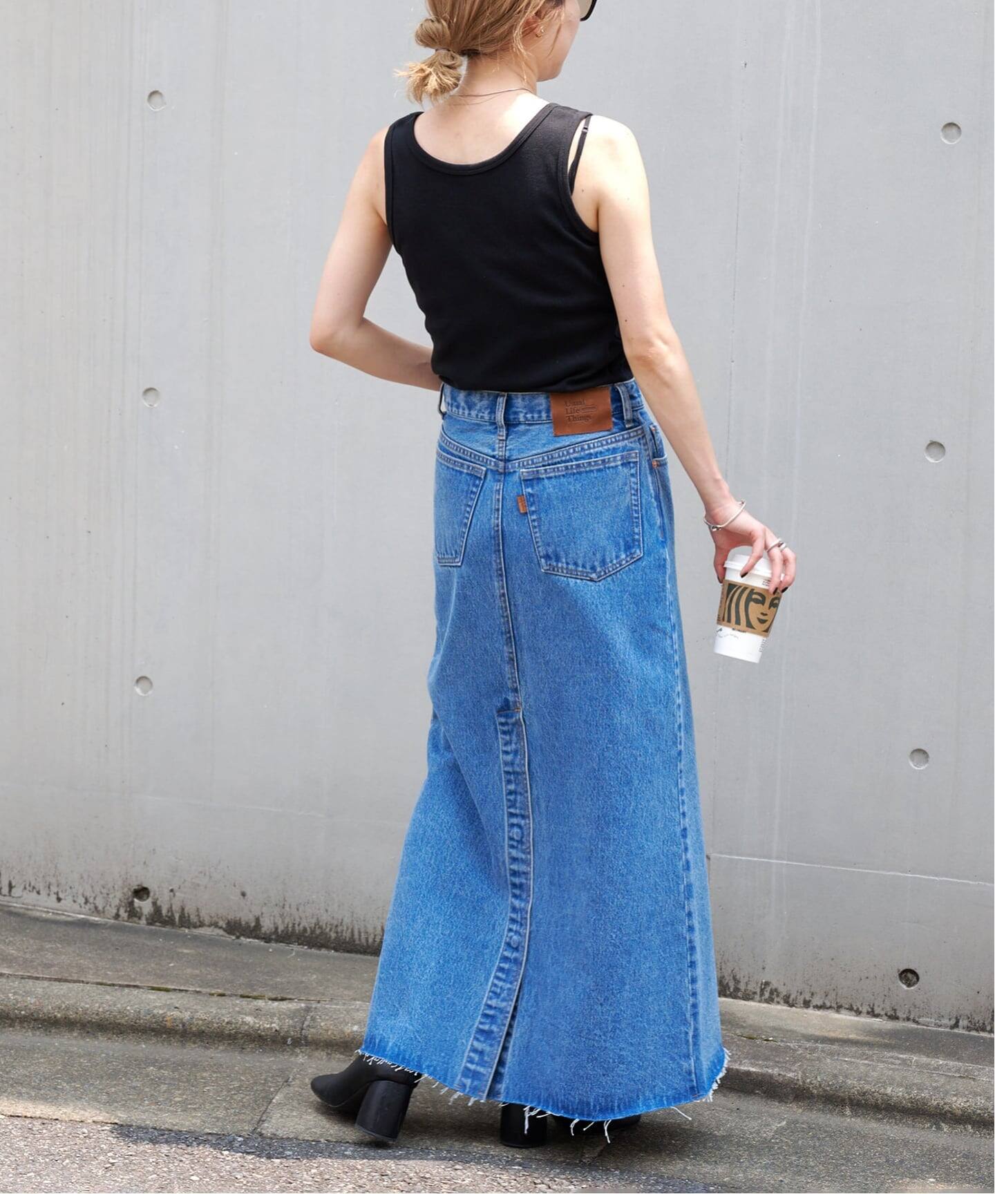 【とまと】ULTデニムスリットリーンスカート 追加2 ULTデニムスリットリーンスカート（デニムスカート）｜OUTDOOR