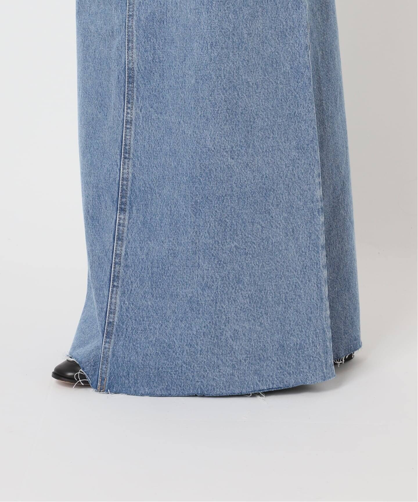 ≪予約 追加3≫ ULTデニムスリットリーンスカート（デニム