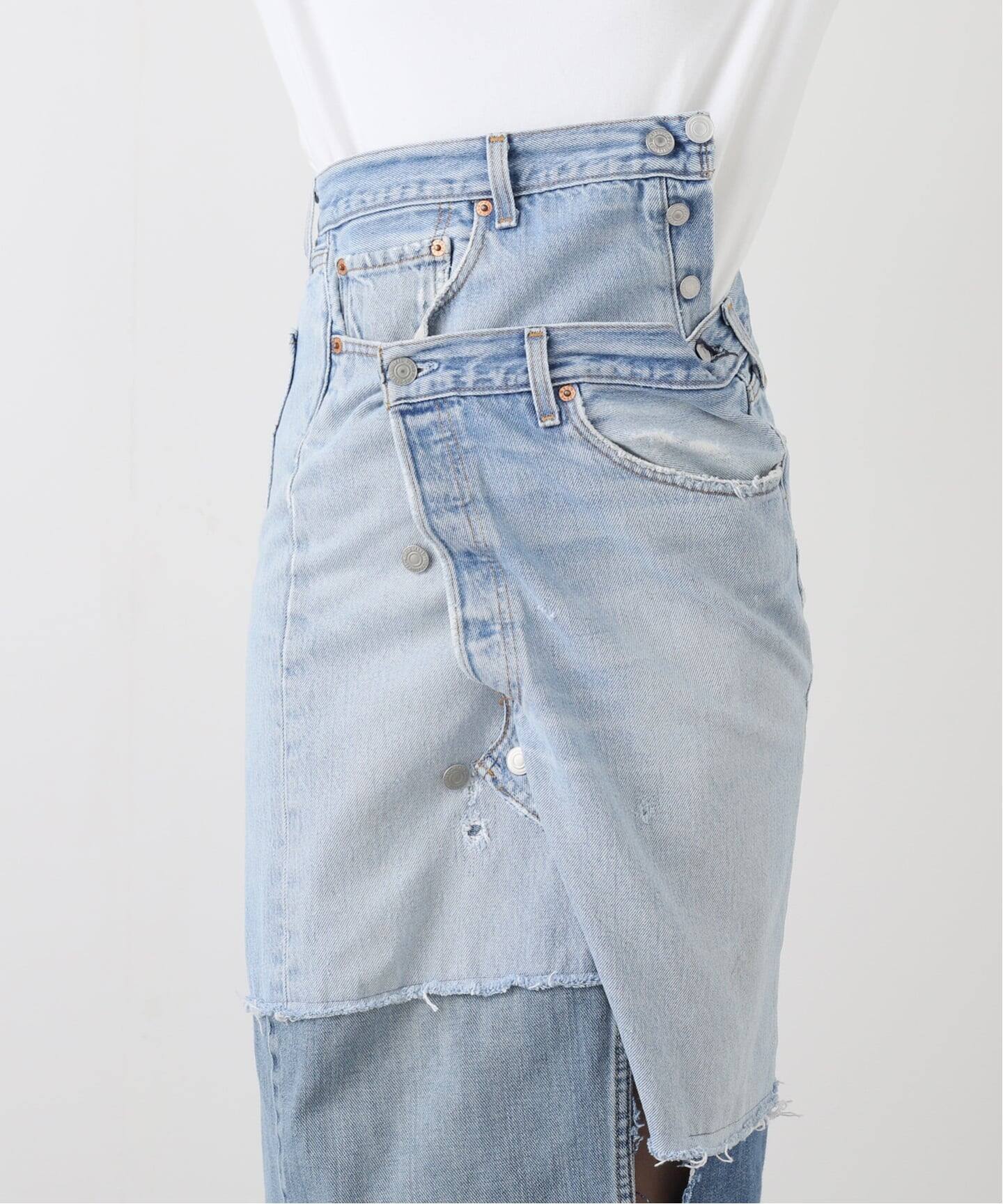 リメイクデニムラップスカート（デニムスカート）｜Bonum（ボナム）の