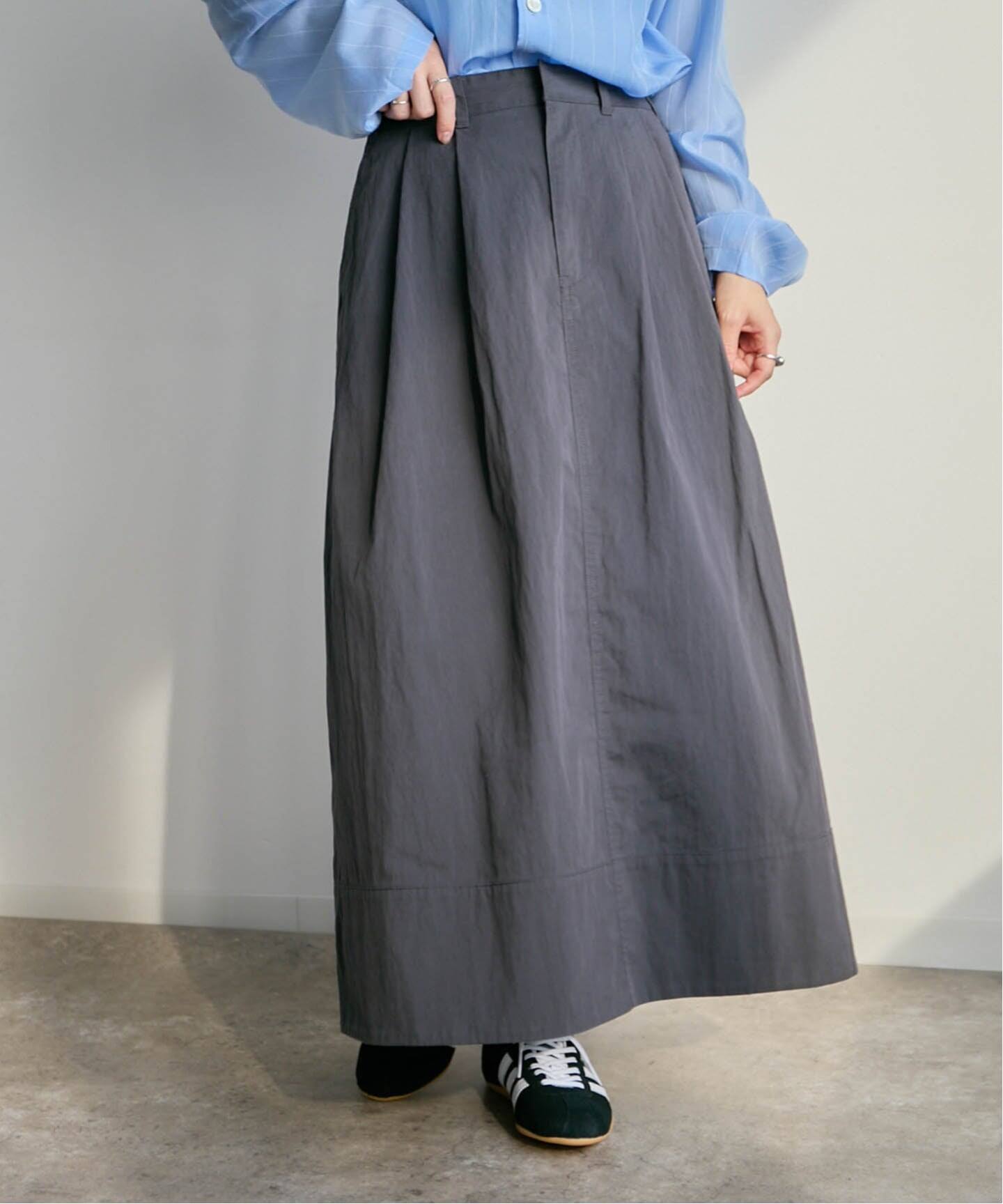 DANTON CNO_2TUCK SKIRT DT-F0073（ロング・マキシ丈スカート）｜BOICE
