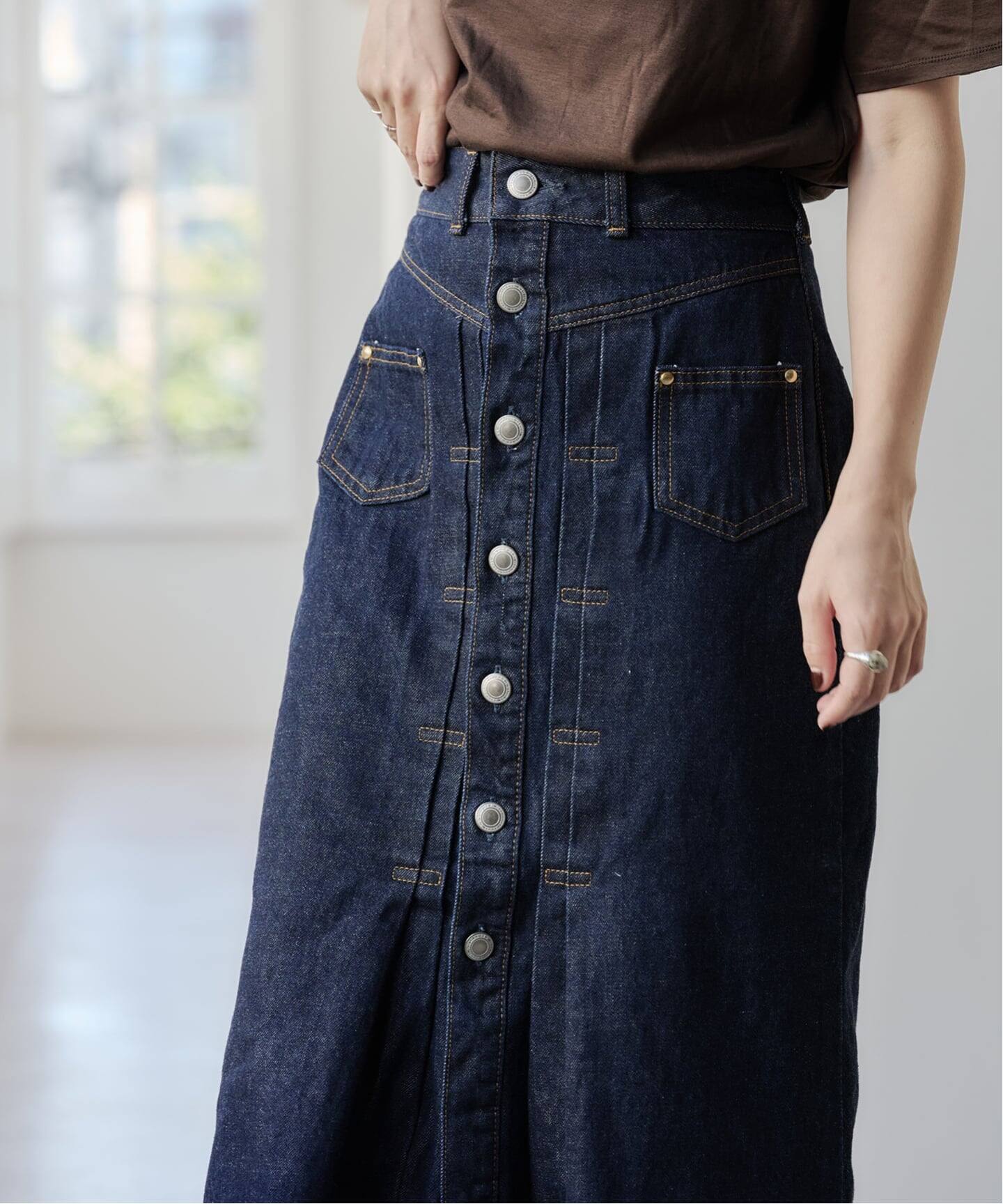 SOMETHING JACKET DETAIL SKIRT（デニムスカート）｜BOICE FROM