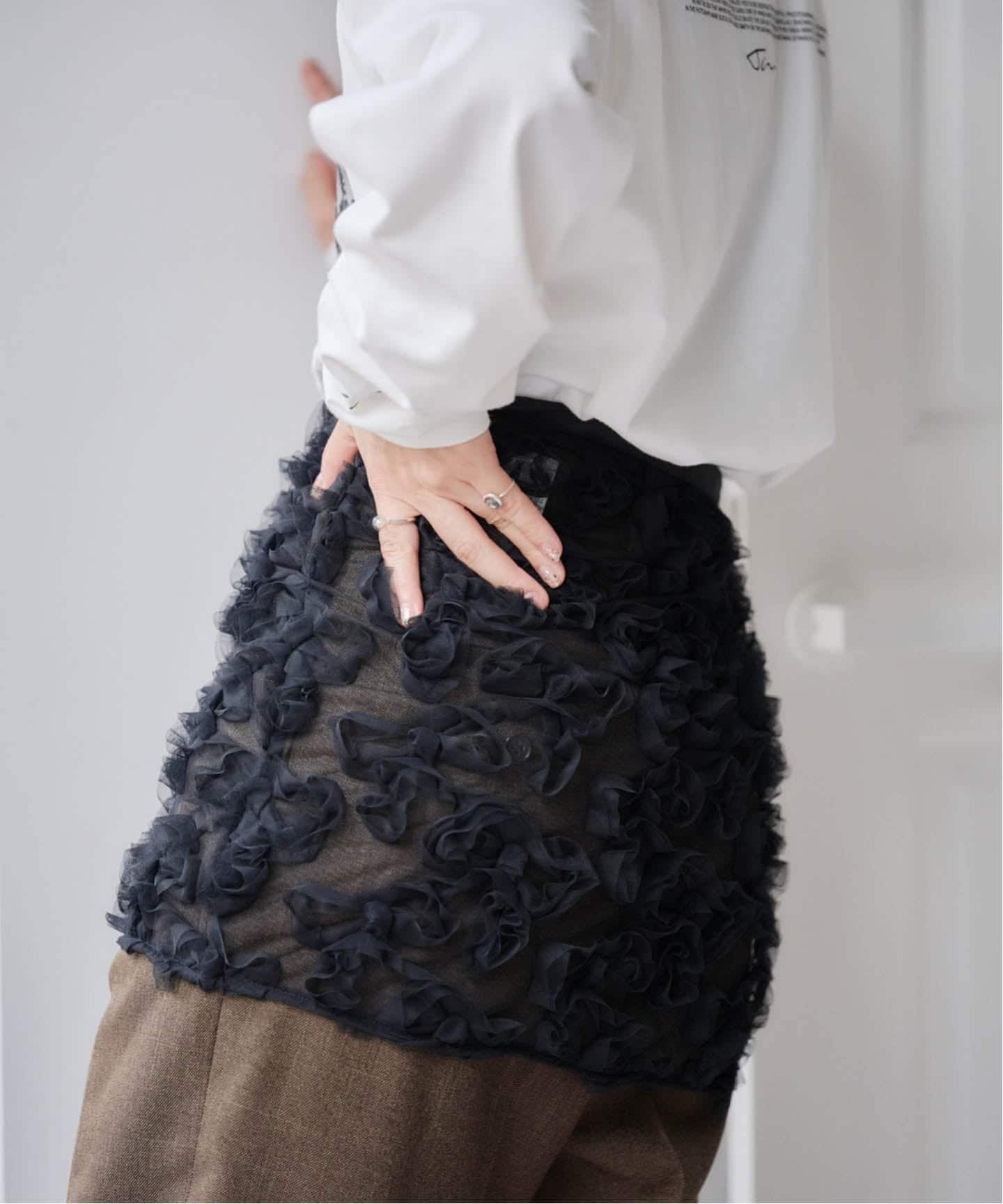 【JANE SMITH】ワークスカート JANE SMITH(ジェーンスミス)のPOLYESTER SATIN MINI SKIRT通販