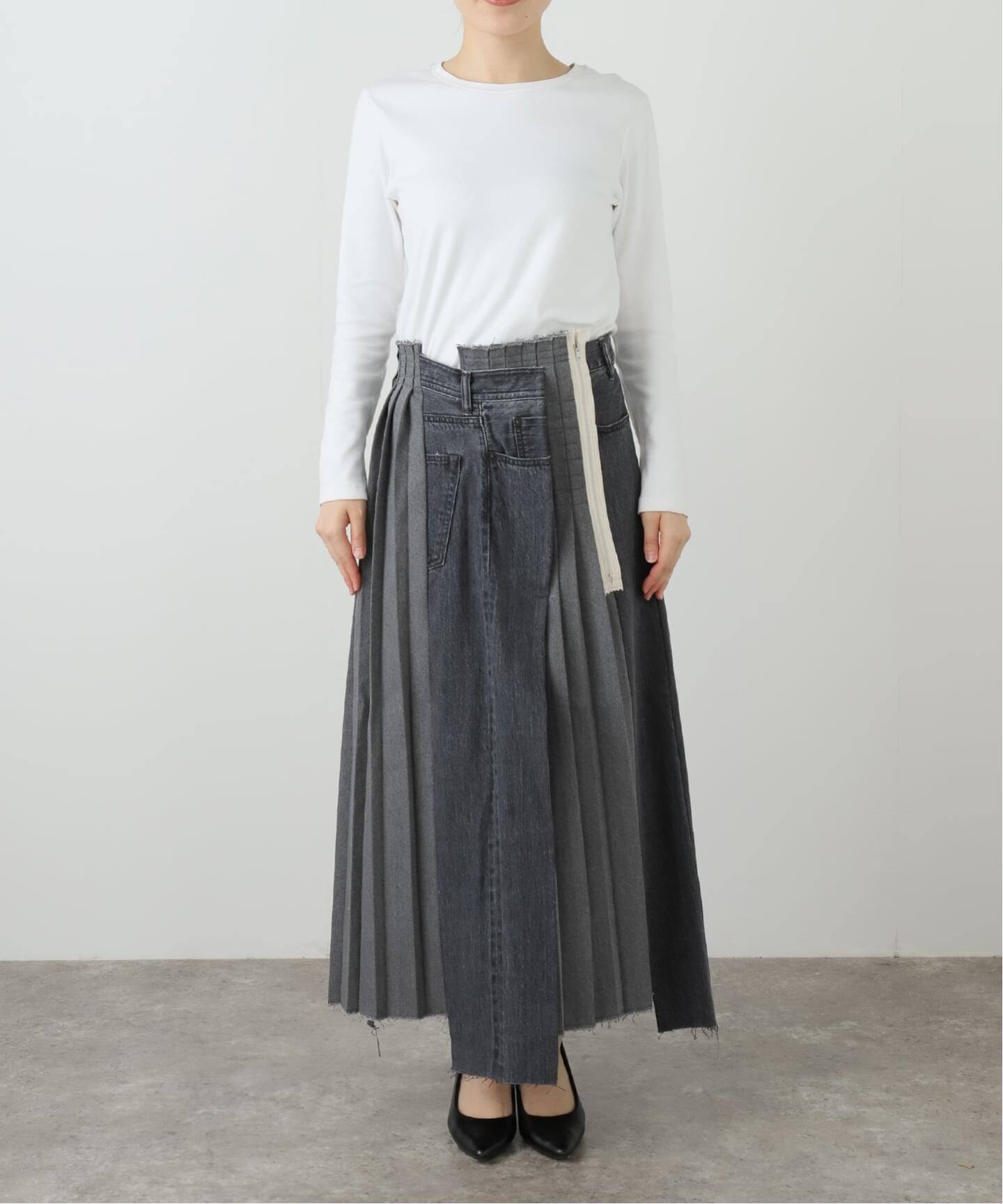 KURO REMAKE DENIM MARK VI SKIRT（ロング・マキシ丈スカート）｜BOICE