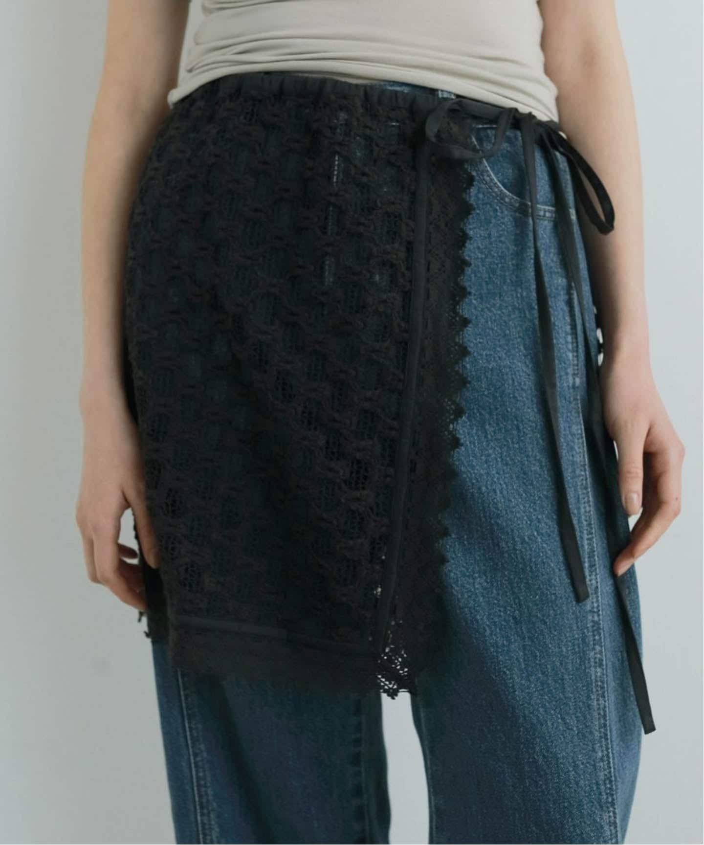 anuke Lace Wrap Skirt（ミニスカート）｜BOICE FROM BAYCREW'S