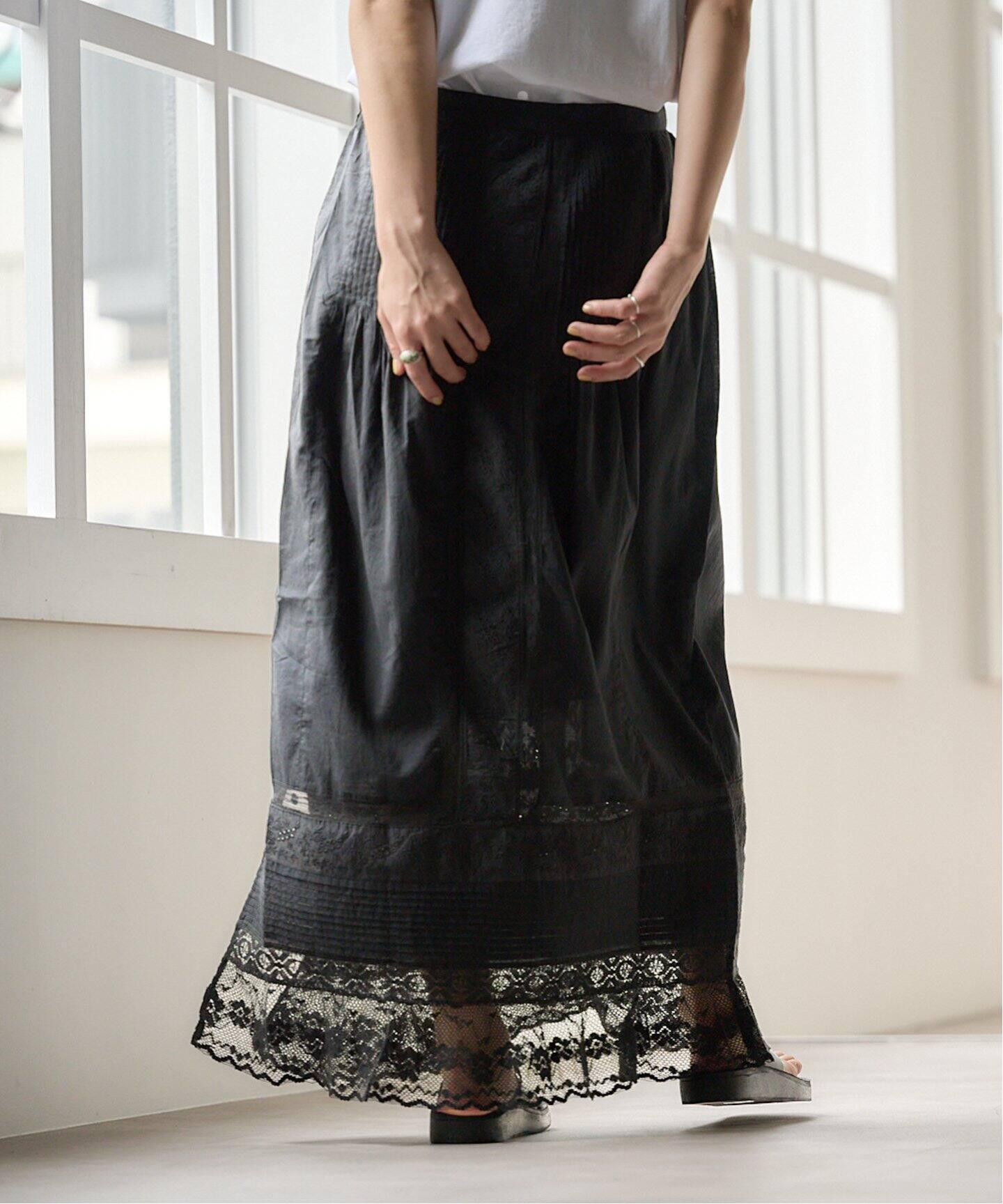 スカート anuke Tuck Lace Skirt anuke Tuck Lace Skirt（ロング・マキシ丈スカート）｜BOICE