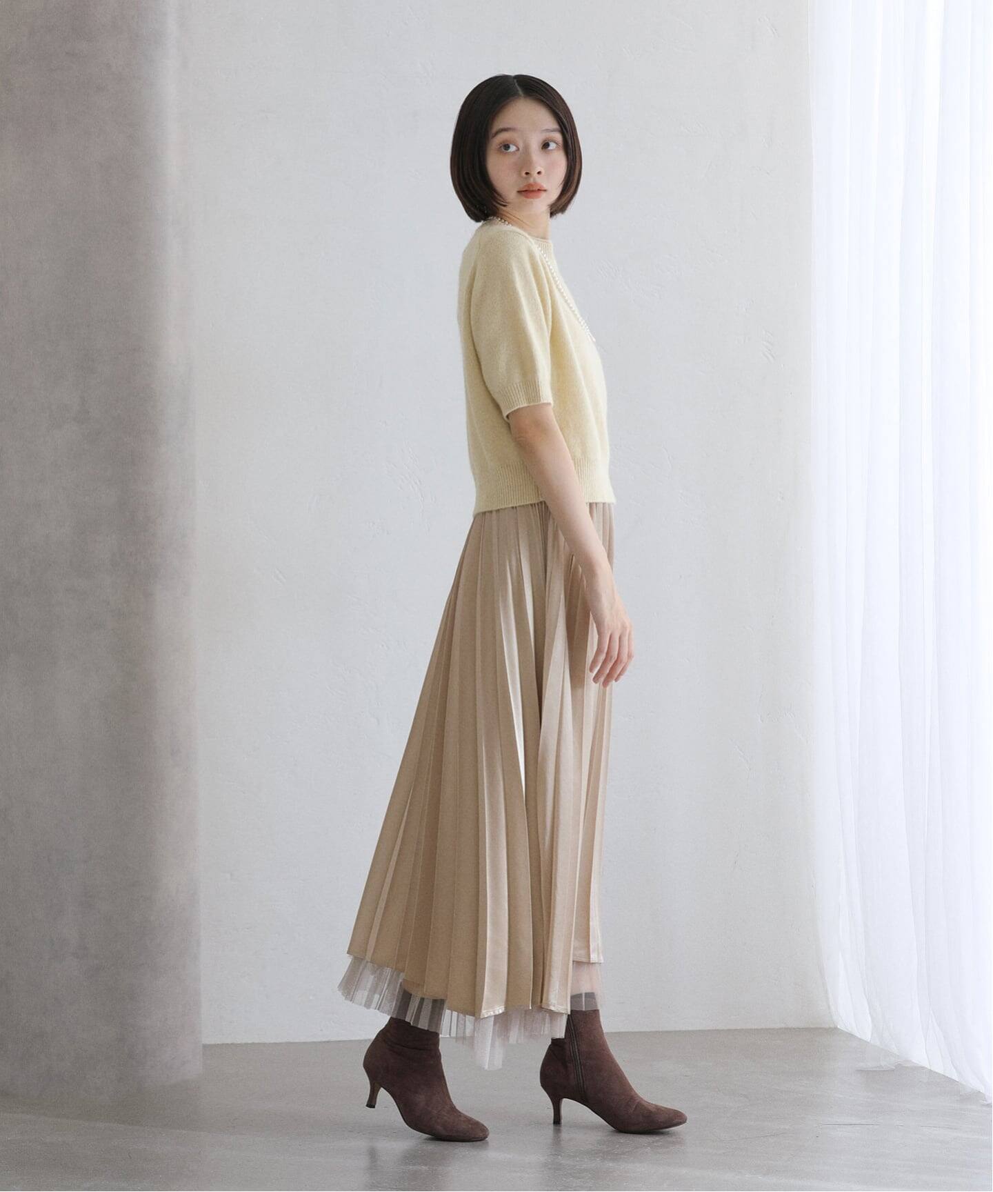 洗える】ダブルアコーディオンプリーツスカート（ロング・マキシ丈