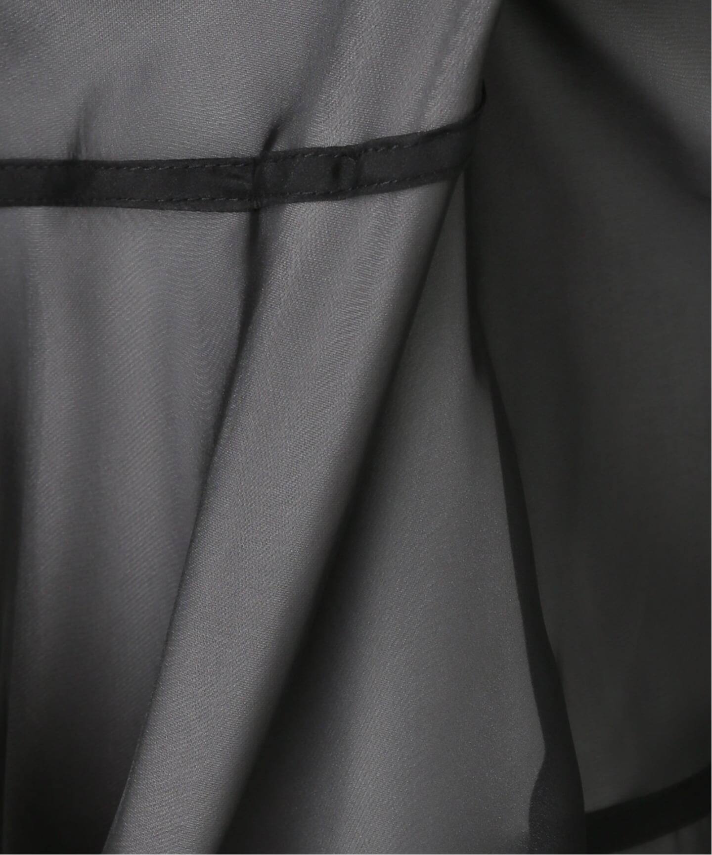 洗える】パイピングシアーフレアスカート（ロング・マキシ丈スカート