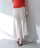 【洗える】ツイルイレギュラーヘムマーメイドスカート