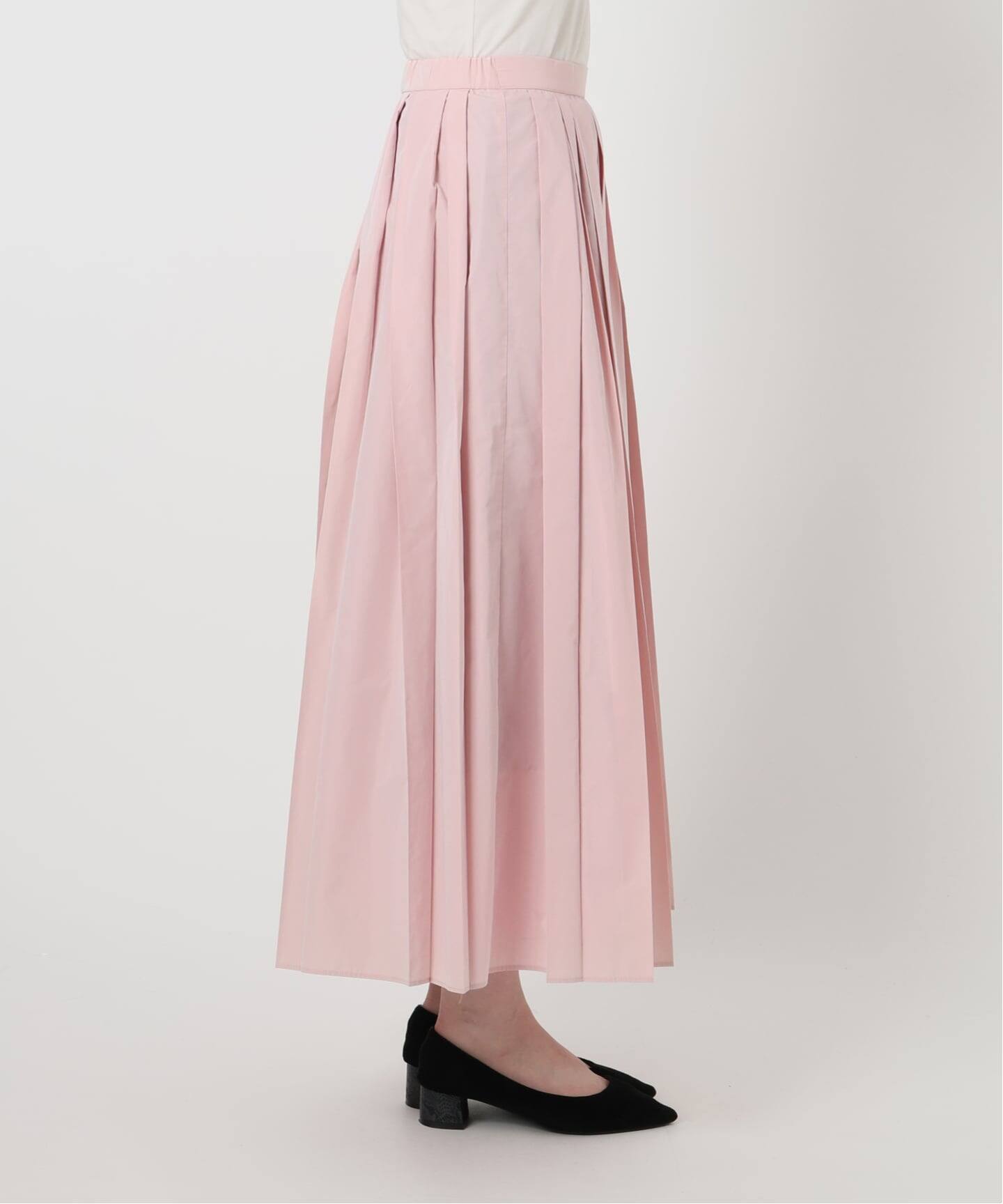 洗える】タフタプリーツスカート（ロング・マキシ丈スカート）｜La