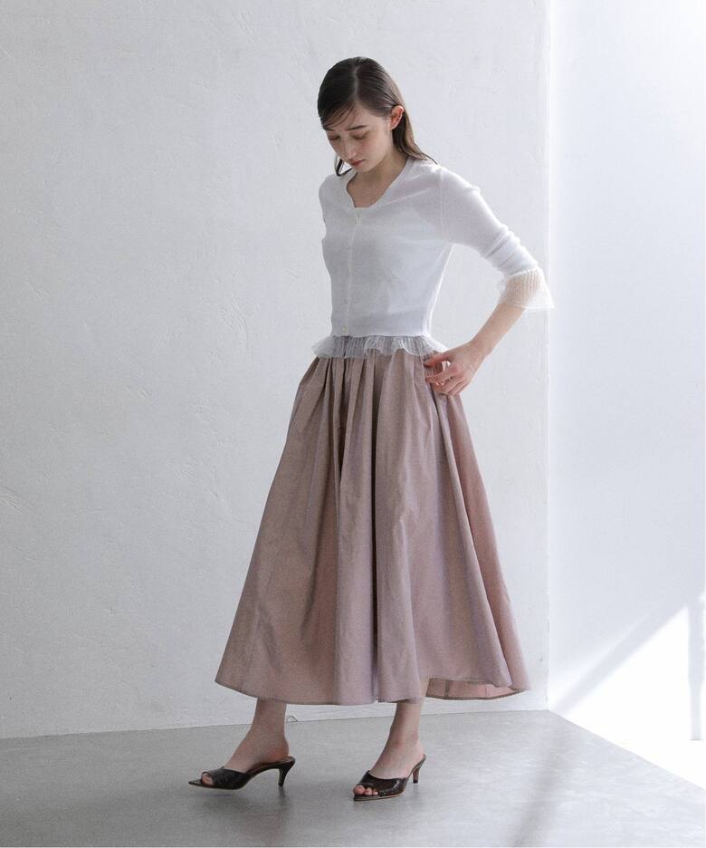 洗える】Italyタフタスカート（ロング・マキシ丈スカート）｜La  