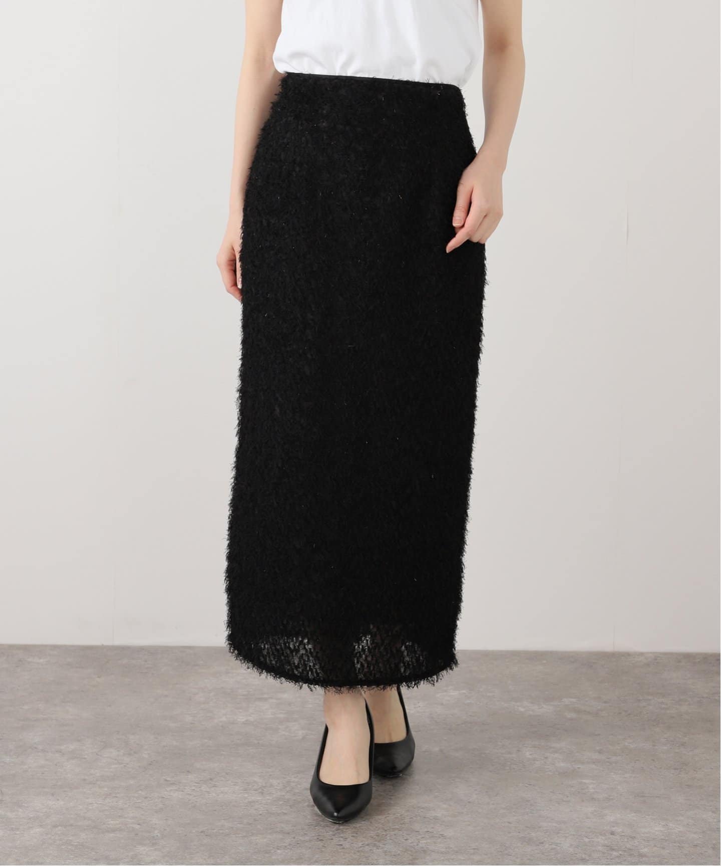 RESORT1 ラメカットジャガードスカート