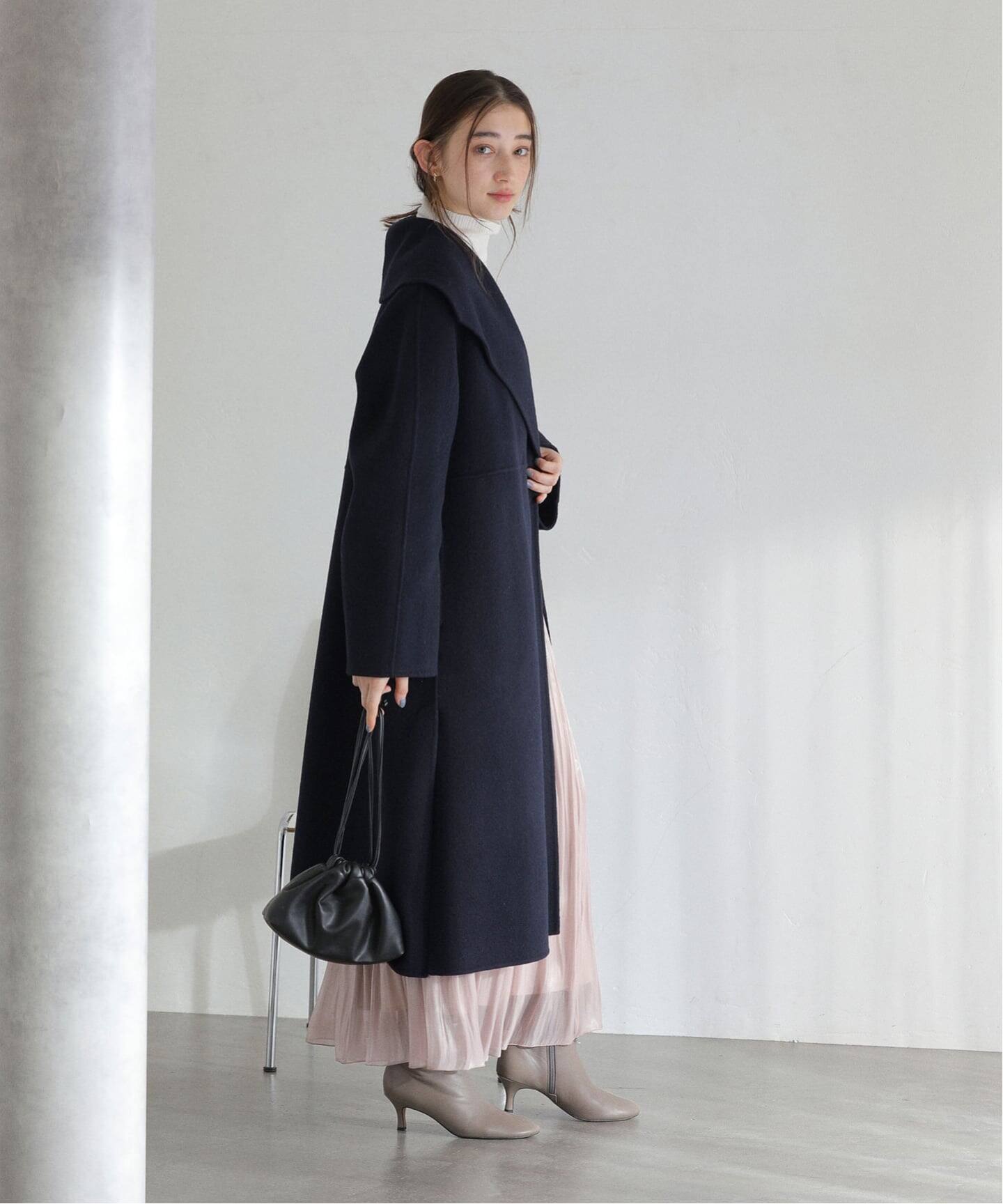 洗える】サテンプリーツスカート（ロング・マキシ丈スカート）｜La