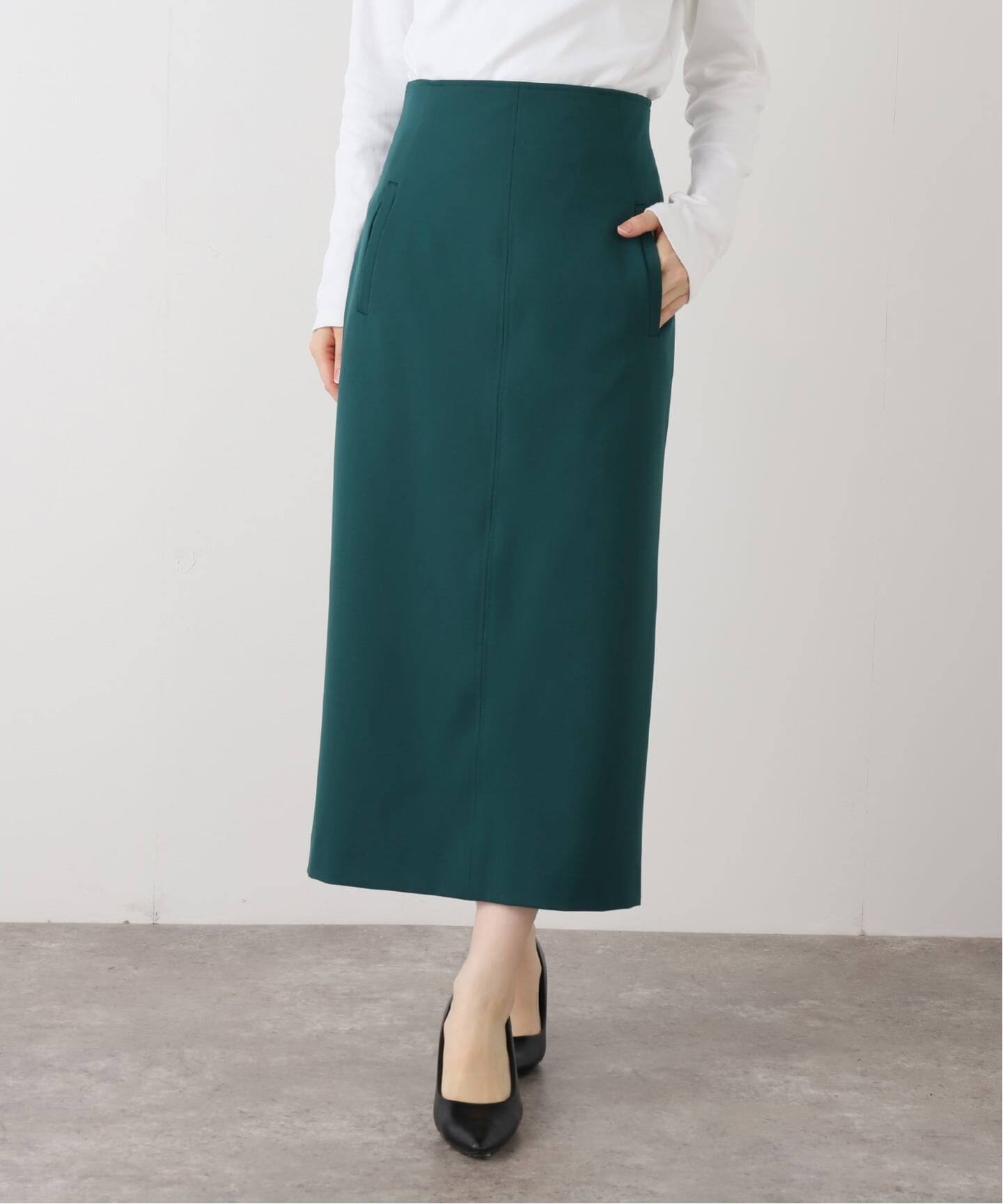 洗える】ポケットアイラインスカート（ロング・マキシ丈スカート）｜La