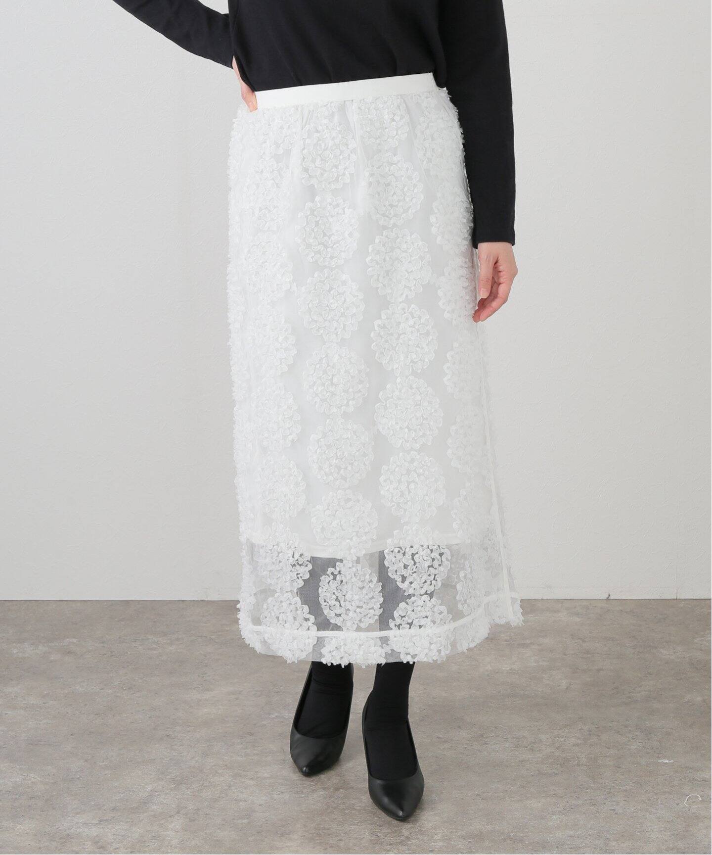 TORRAZZO DONNA/トラッゾドンナ】エンブロイダリーレーススカート