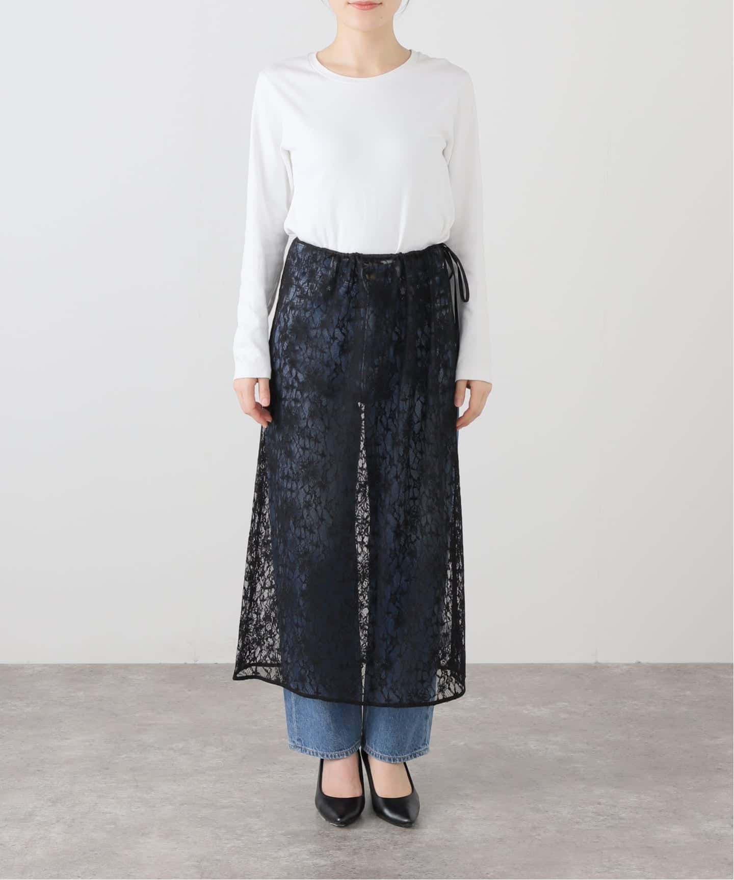 洗える】Elisa Novelli/エリサノヴェリ レースラップスカート（その他