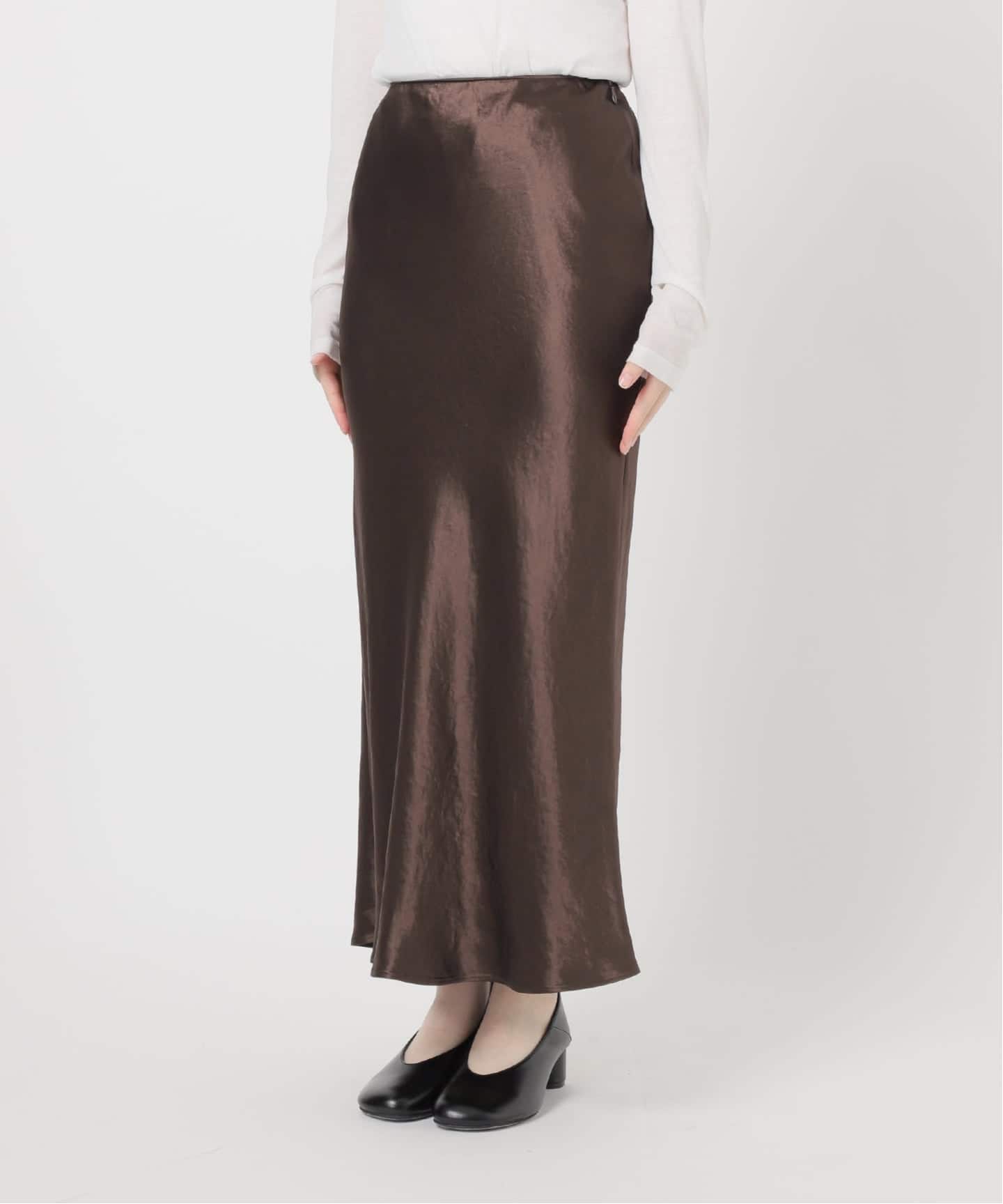 追加》サテンフレアスカート（ロング・マキシ丈スカート）｜Spick and