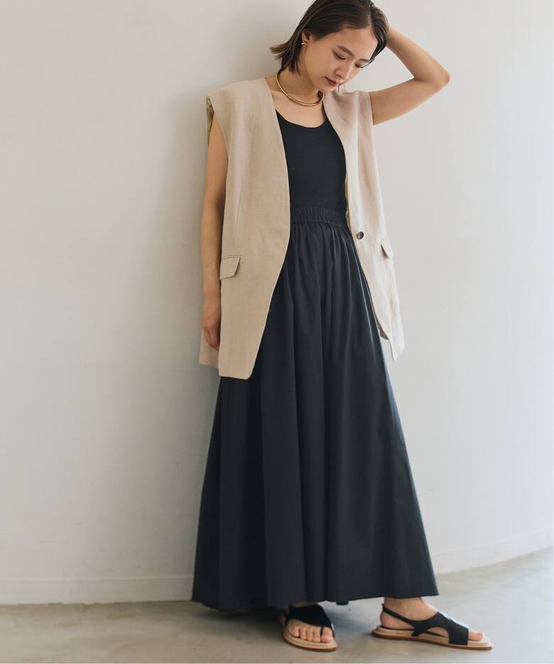 CO/PE撥水ギャザースカート（ロング・マキシ丈スカート）｜Spick and 