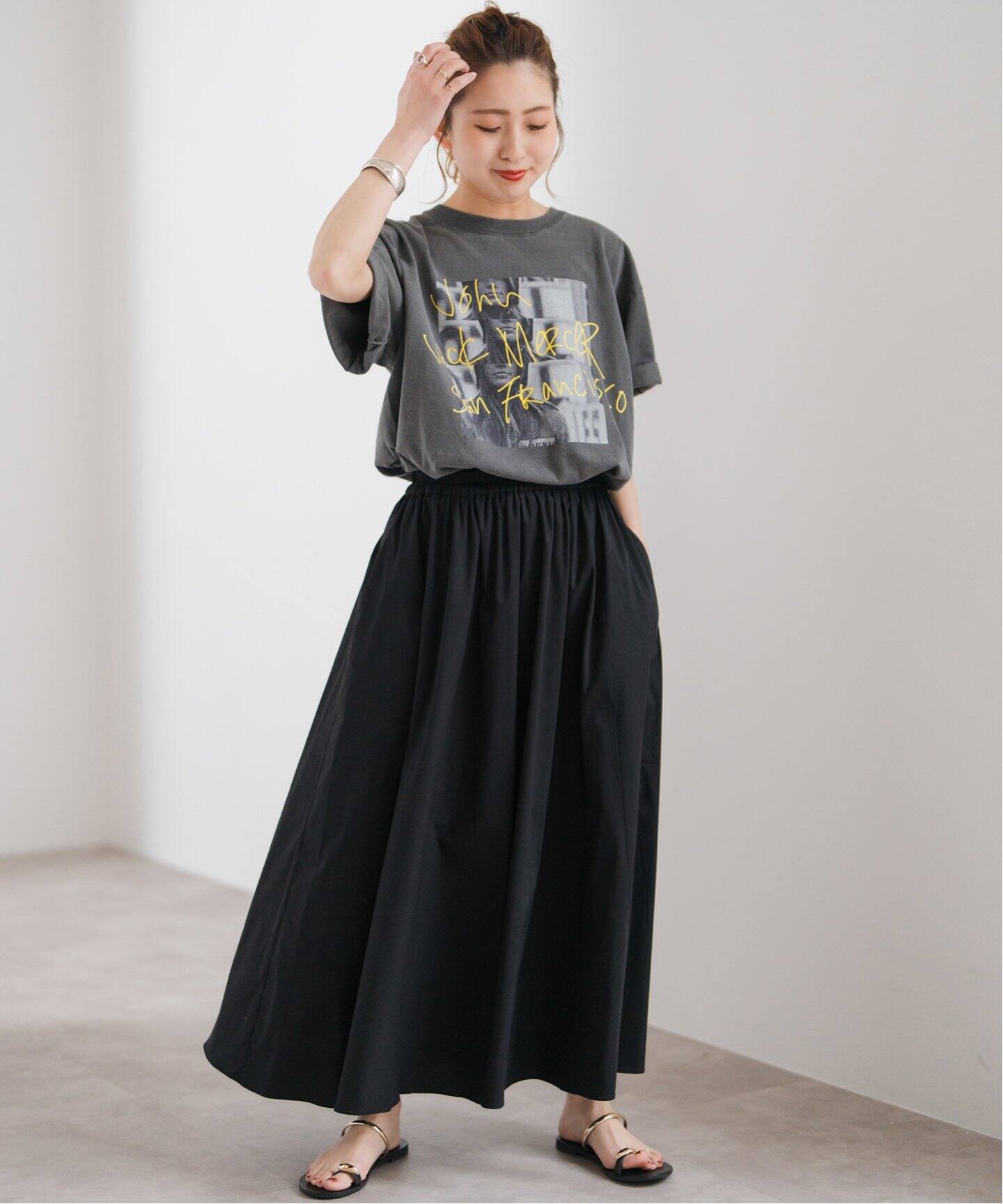 CO/PE撥水ギャザースカート（ロング・マキシ丈スカート）｜Spick and  