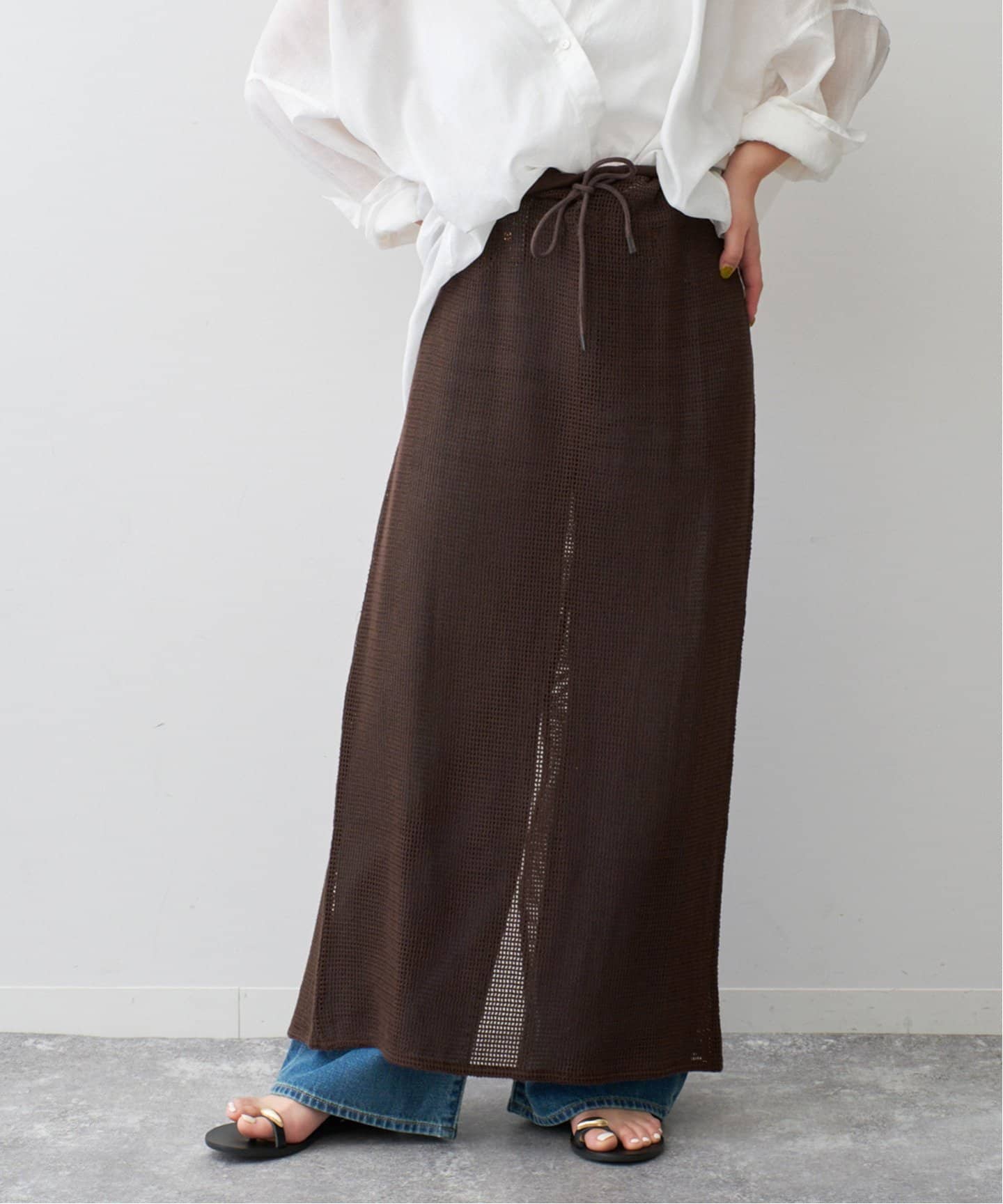 メッシュタイトスカート（ロング・マキシ丈スカート）｜Spick