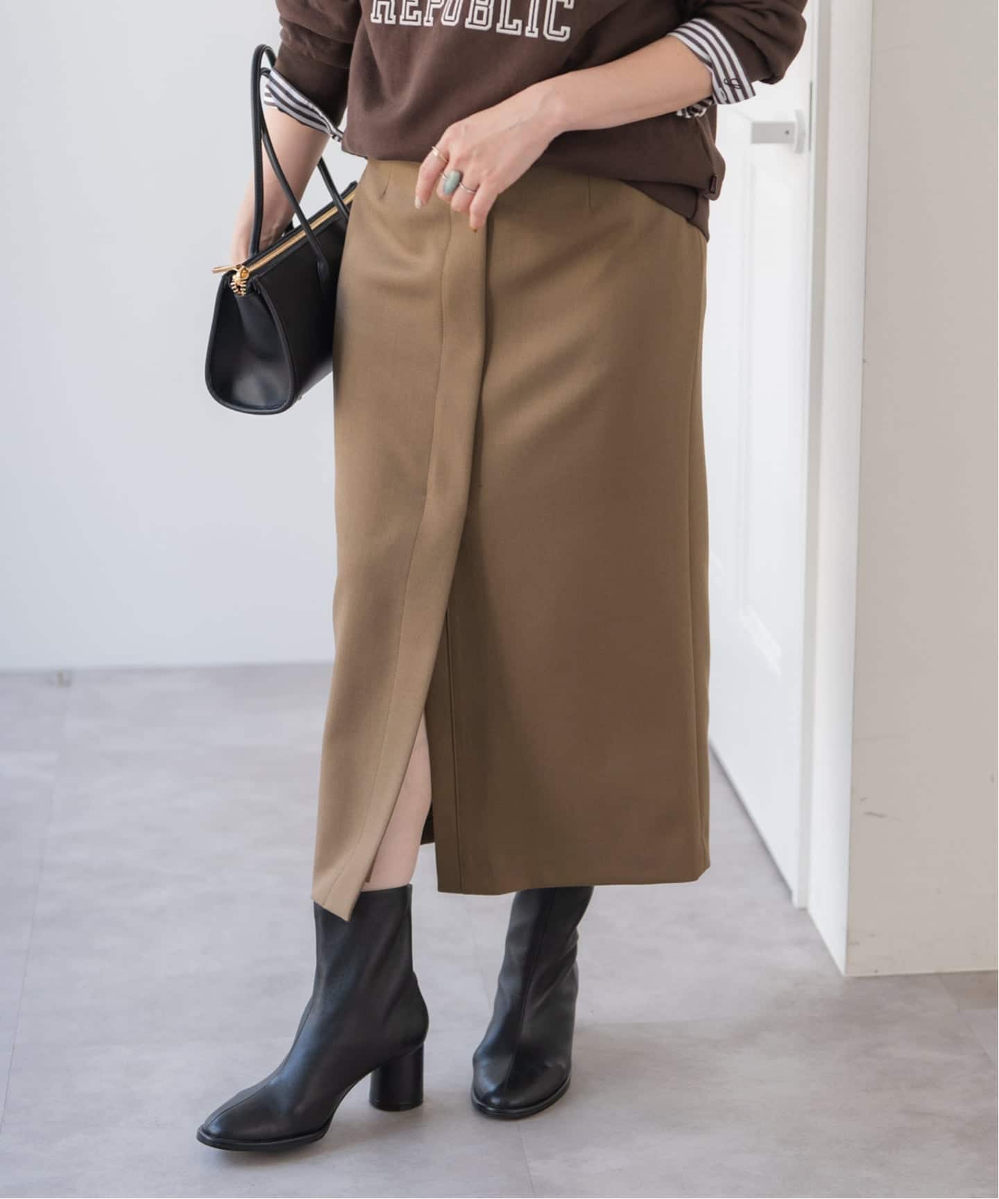 Spick & Span ダブルクロスハイライズスカート◆  サイズ40 Spick & Span - 【新品タグ付】Spick&Span ダブルクロス