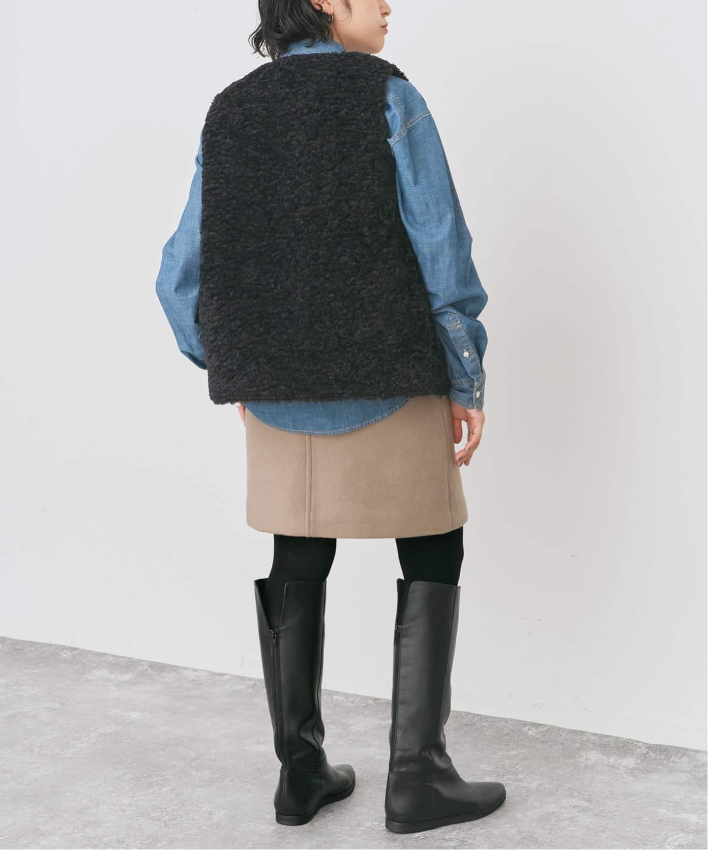 Spick and Span ウールメルトンミニスカート ウールメルトンミニスカート | スピック＆スパン(Spick and Span