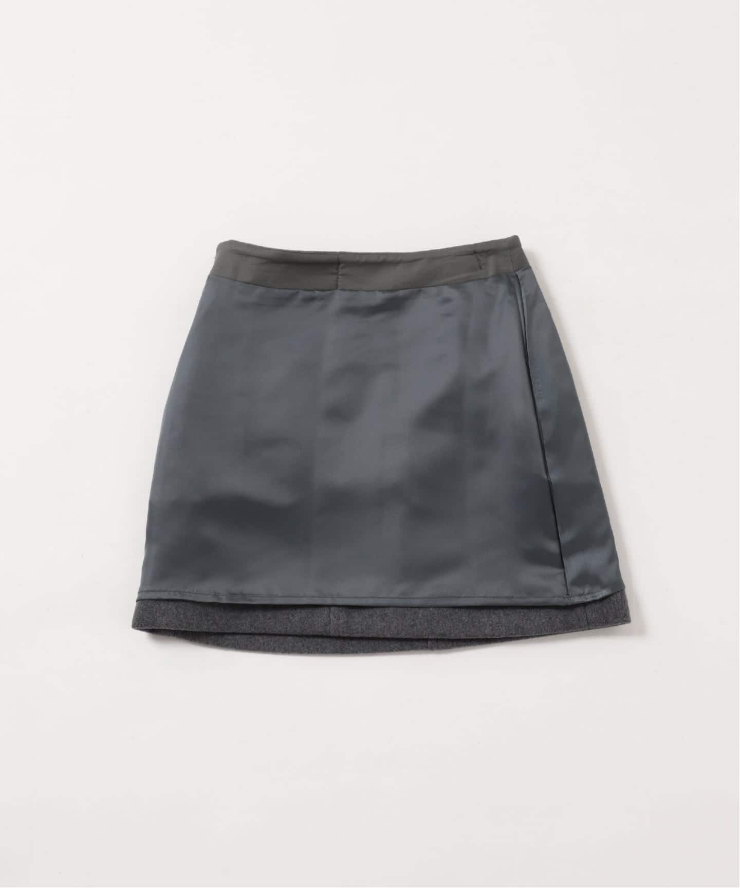 [未使用]Spick & Span メルトンAラインミニスカート　グレー　38 Spick and Span メルトンAラインミニスカート 38サイズ グレー