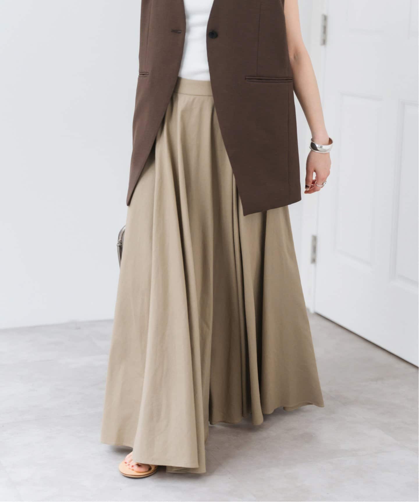 Spick & Span リネンブレンドイージーフレアスカート Spick＆Span スカート リネンブレンドイージーフレアスカート