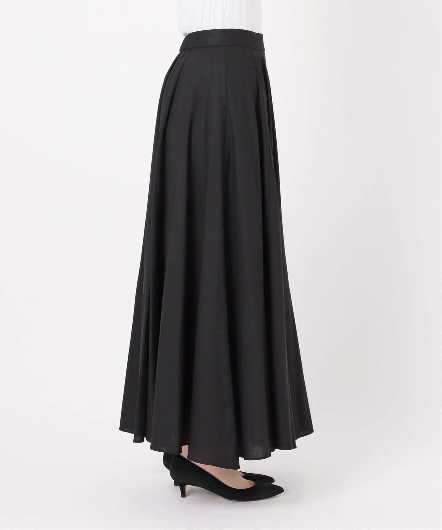 PE/LIイージーフレアスカート（ロング・マキシ丈スカート