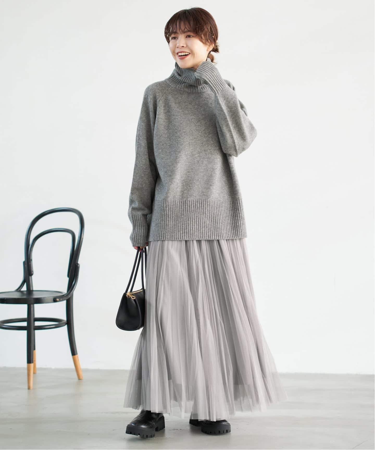 追加2》ランダムチュールプリーツスカート（ロング・マキシ丈スカート