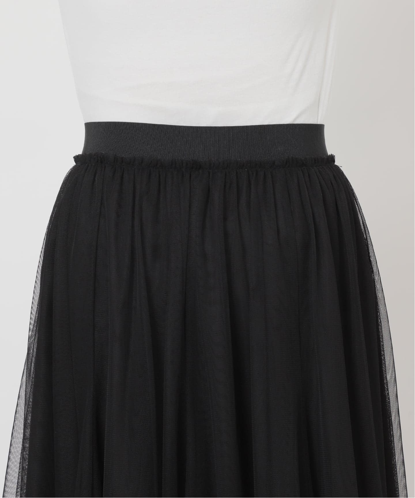 【新品】spickandspan チュールスカートロングスカートブラック38 追加2》チュールスカート（ロング・マキシ丈スカート）｜Spick