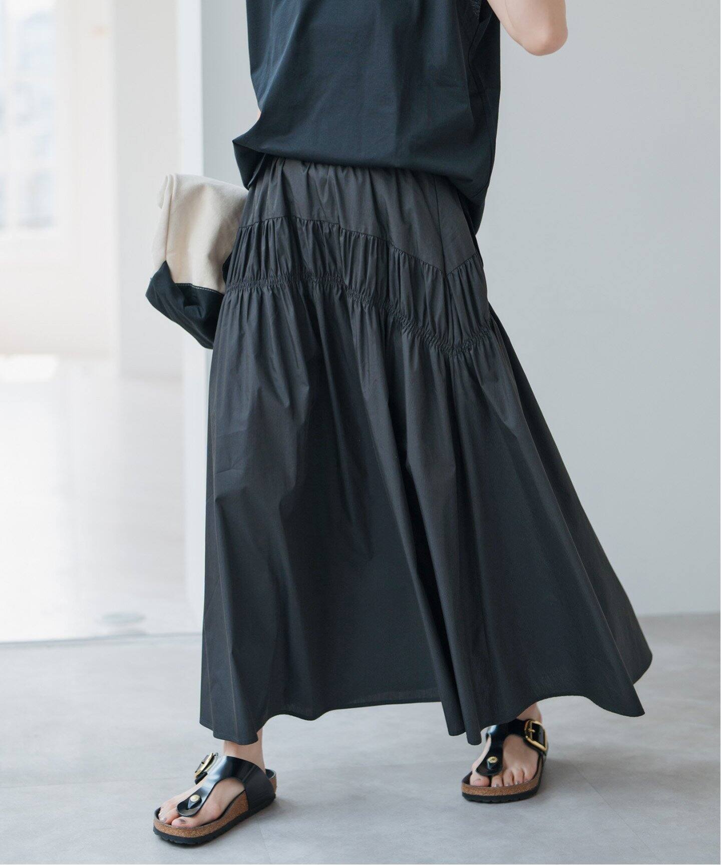 コットンナイロンギャザースカート（その他スカート）｜Spick and Span  