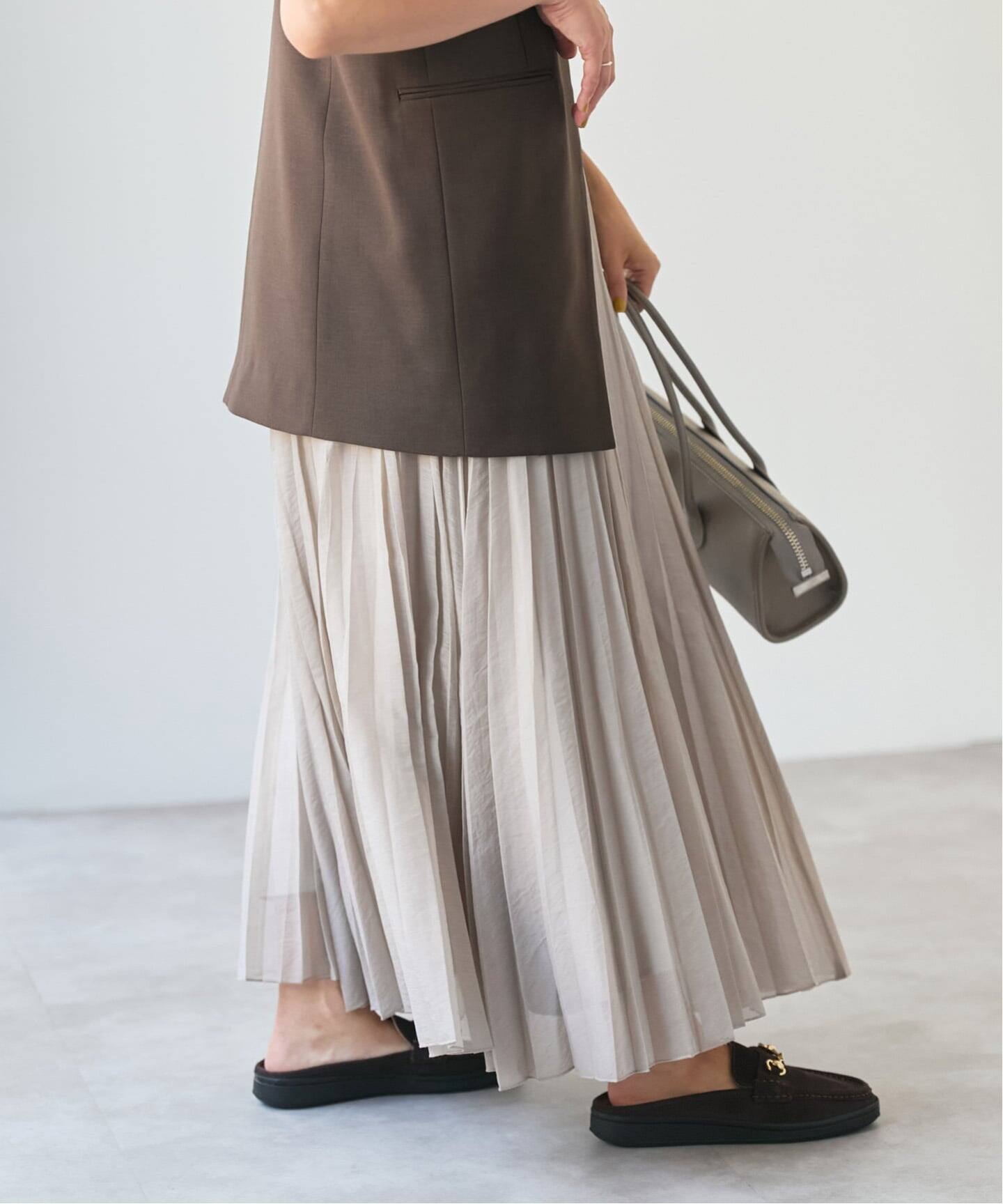 Spick & span シアーレースプリーツスカート シアーレースプリーツスカート（ロング・マキシ丈スカート