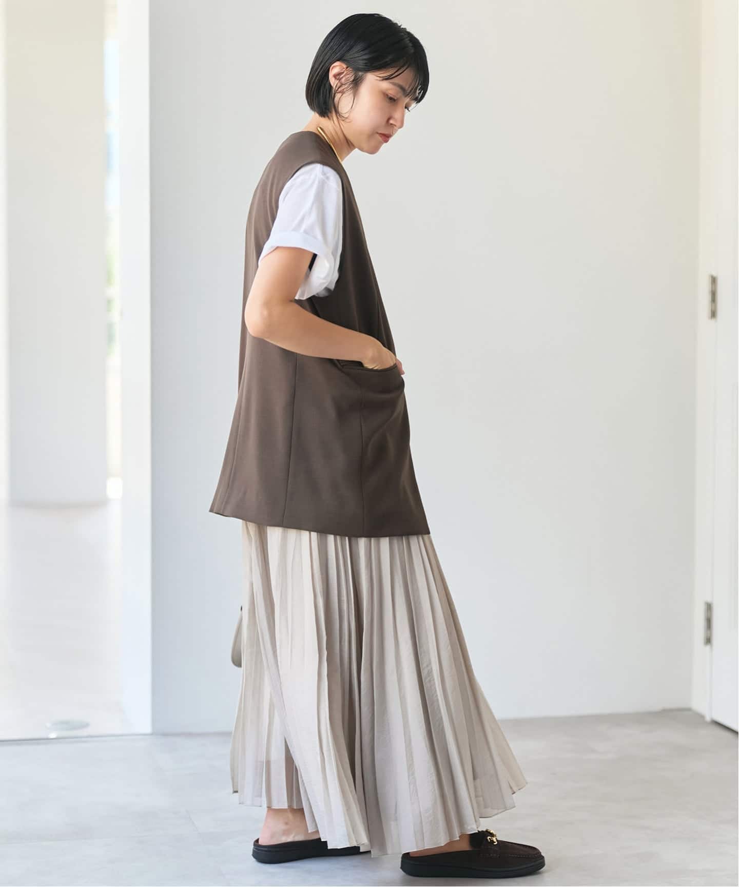 Spick & span シアーレースプリーツスカート シアーレースプリーツスカート | スピック＆スパン(Spick and