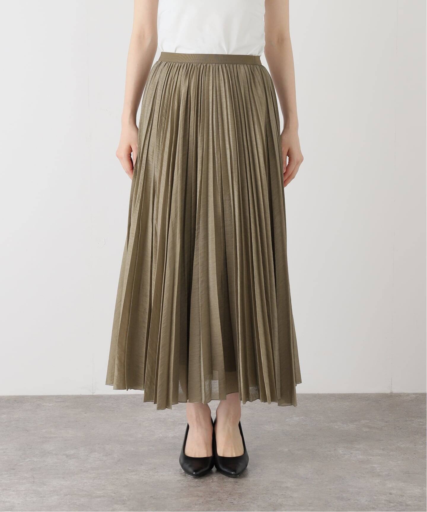 シアーランダムプリーツスカート（ロング・マキシ丈スカート）｜Spick