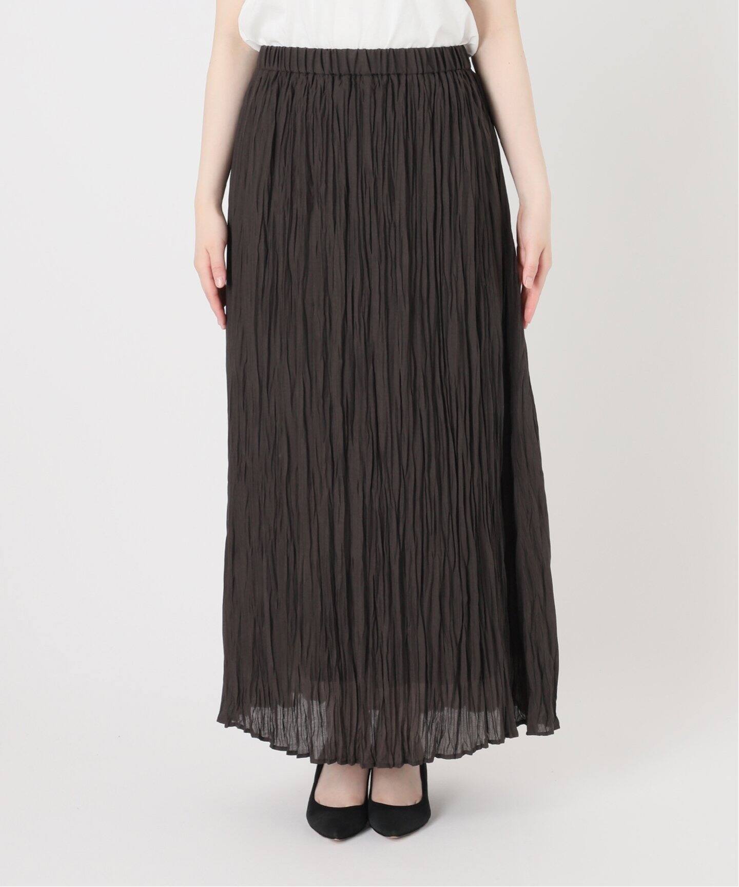 ワッシャーギャザースカート（ロング・マキシ丈スカート）｜Spick and  