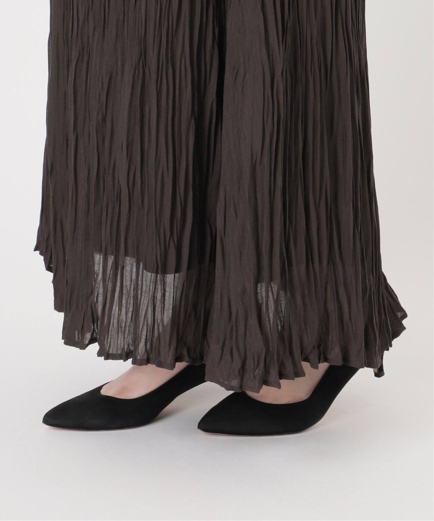 ワッシャーギャザースカート（ロング・マキシ丈スカート）｜Spick and  