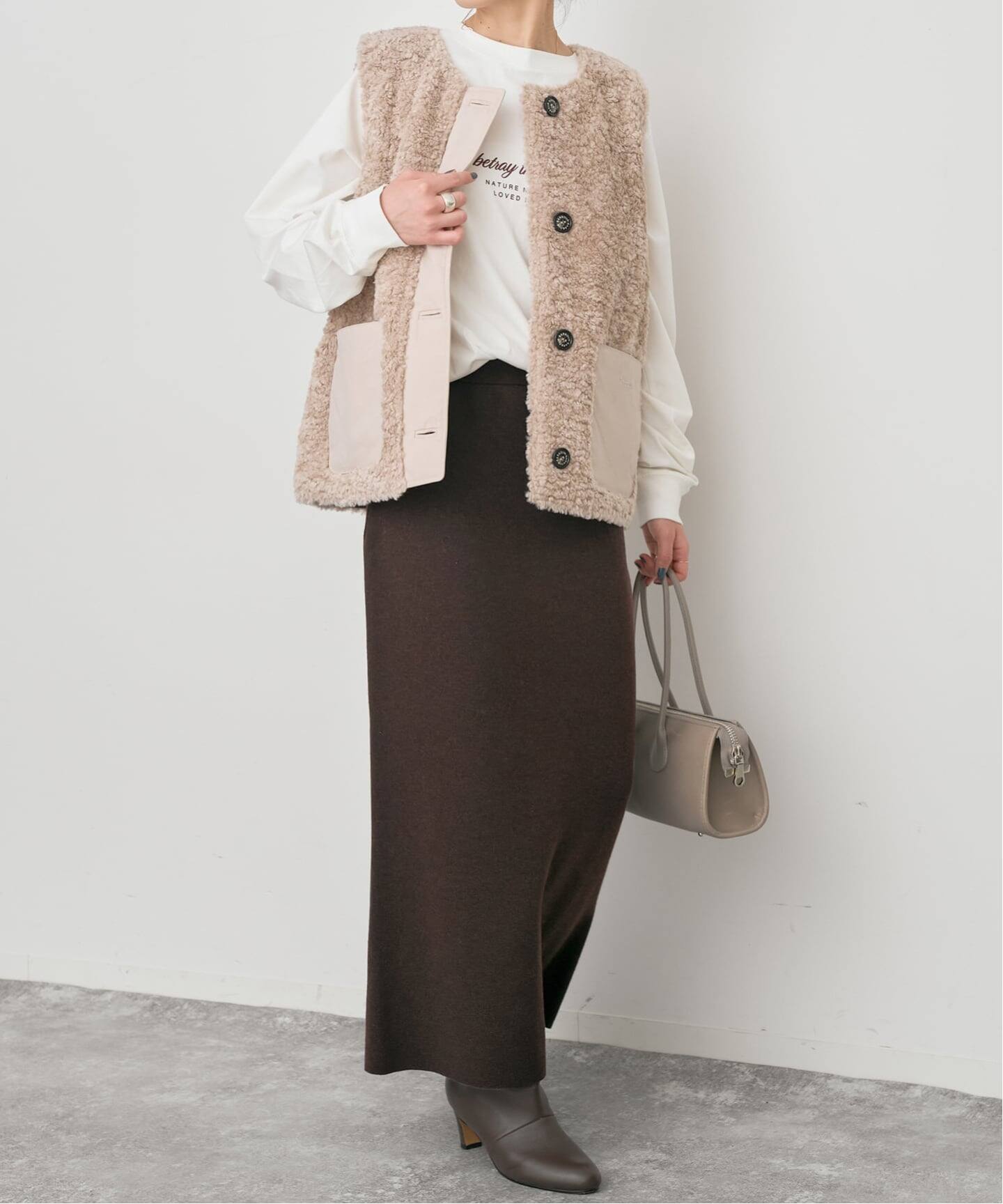 ミラノリブニットスカート（ロング・マキシ丈スカート）｜Spick and