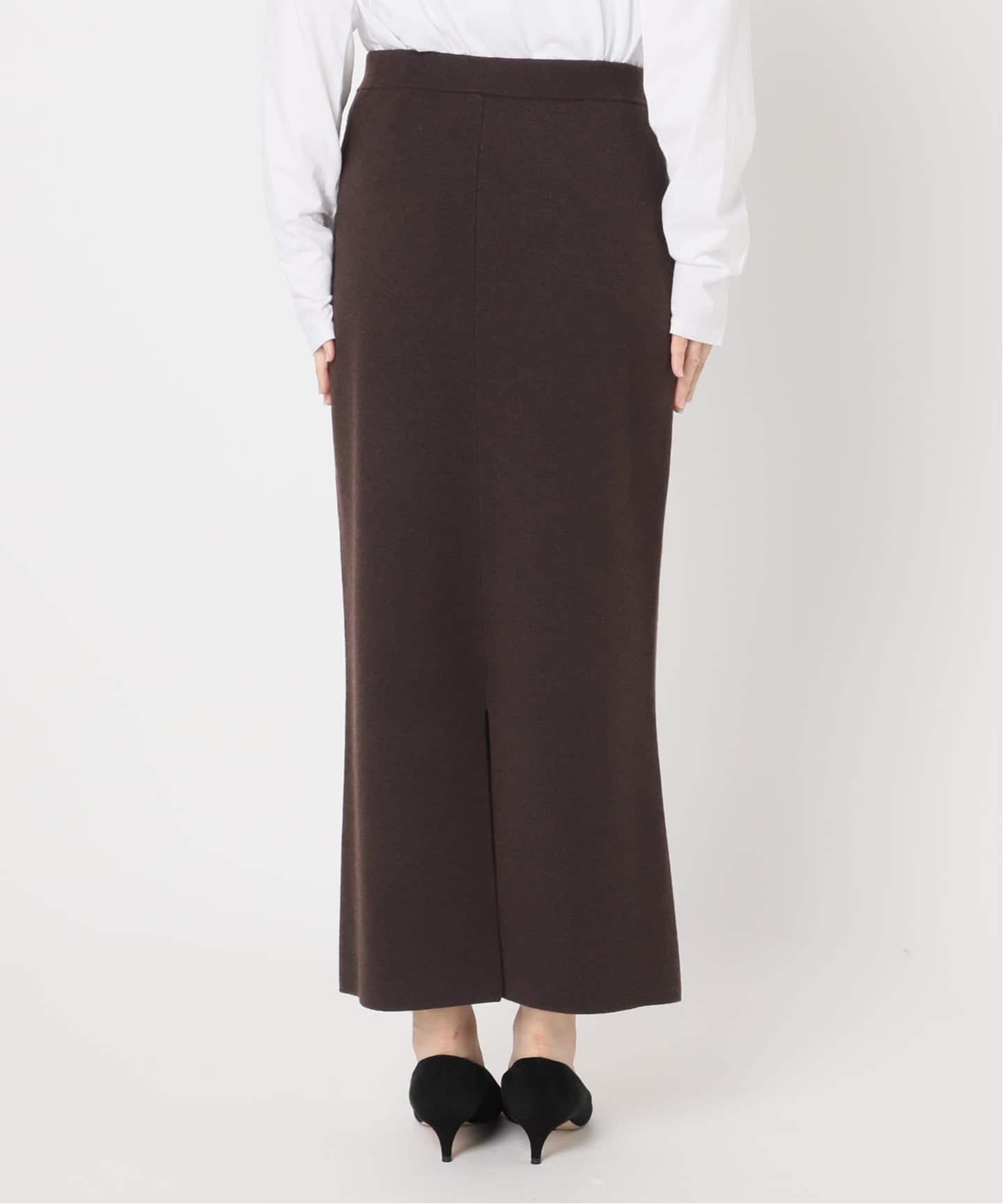 新品 FRAMeWORK ミラノリブサマーニットスカート 38 黒 ミラノ