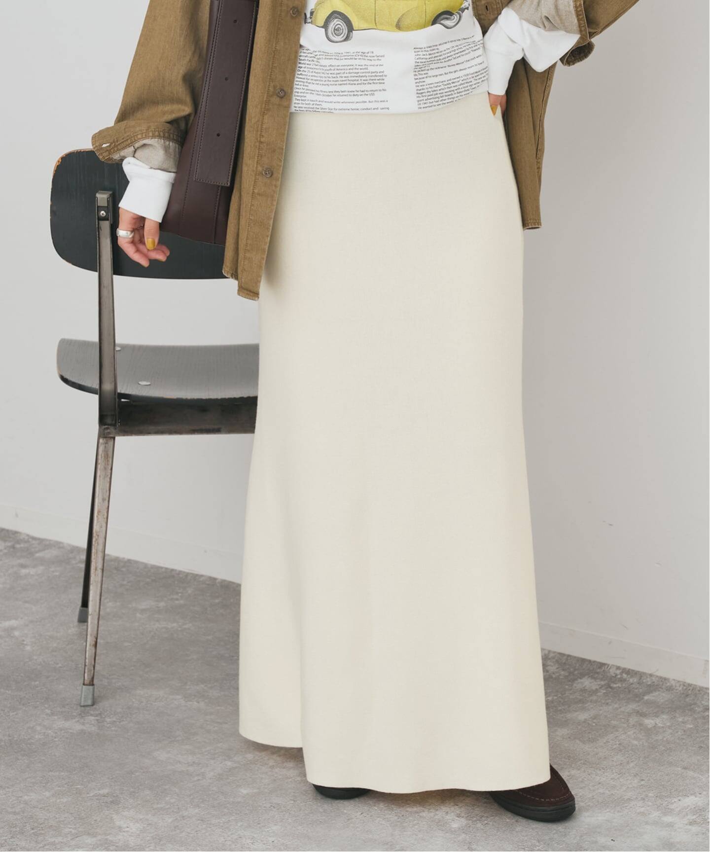 スムースニットフレアスカート（ロング・マキシ丈スカート）｜Spick