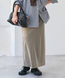 サテンジャージーIラインスカート